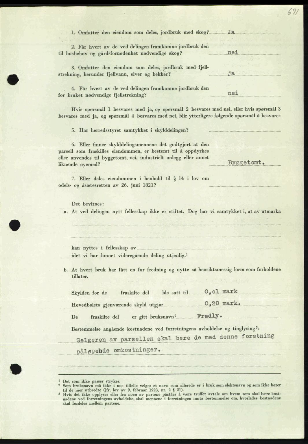 Nordmøre sorenskriveri, AV/SAT-A-4132/1/2/2Ca: Mortgage book no. A102, 1946-1946, Diary no: : 1889/1946