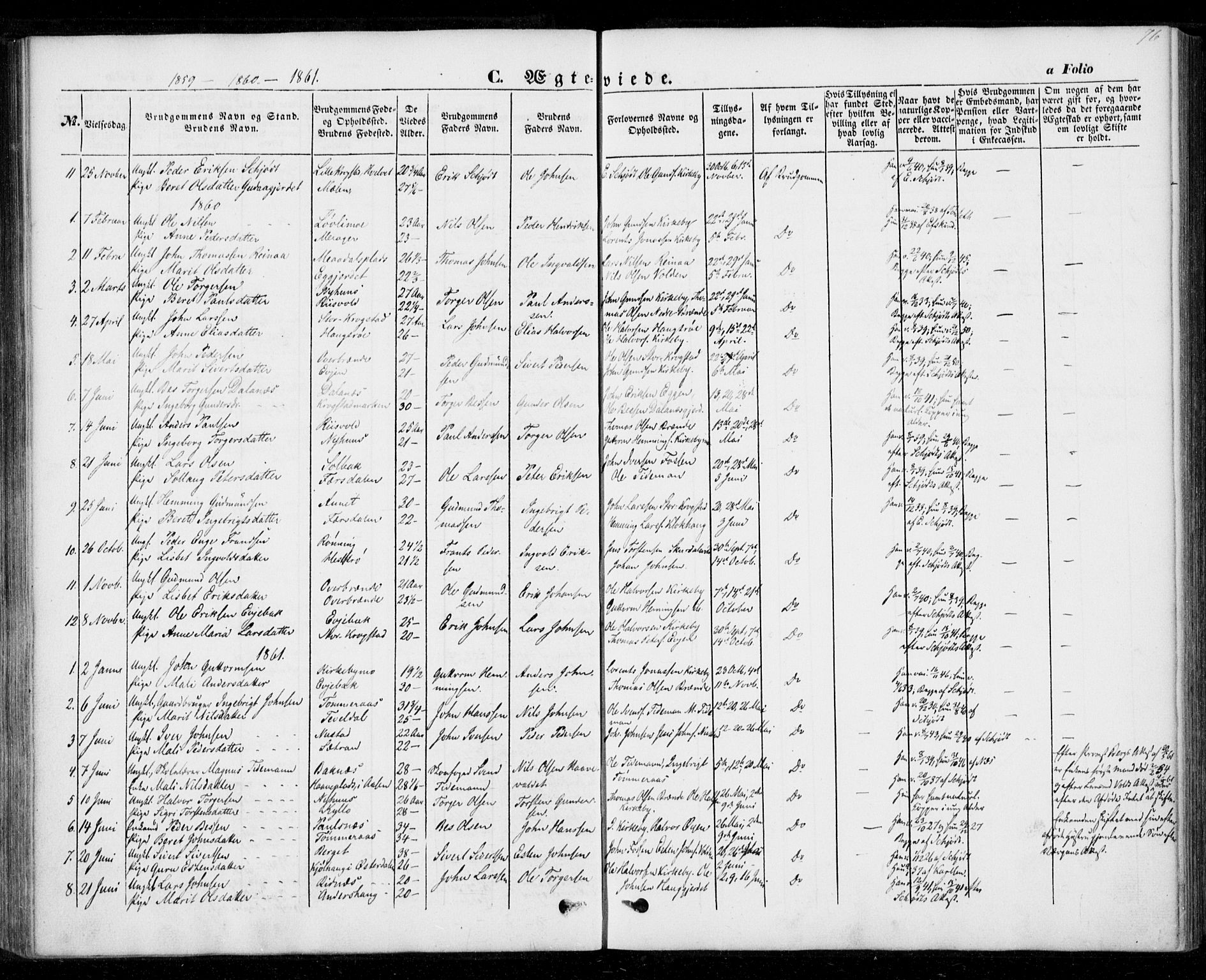 Ministerialprotokoller, klokkerbøker og fødselsregistre - Nord-Trøndelag, SAT/A-1458/706/L0040: Parish register (official) no. 706A01, 1850-1861, p. 76