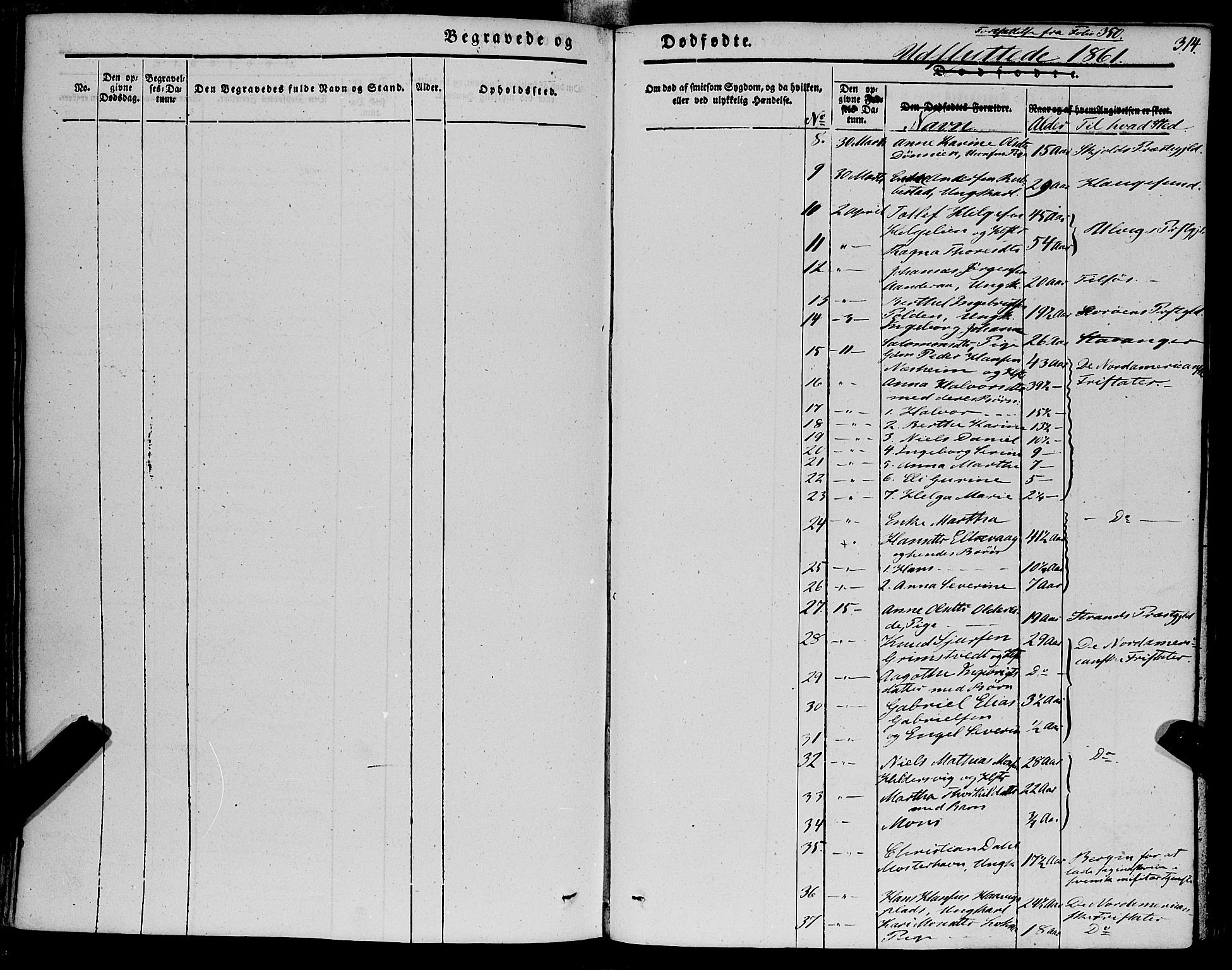 Finnås sokneprestembete, SAB/A-99925/H/Ha/Haa/Haaa/L0007: Parish register (official) no. A 7, 1850-1862, p. 314