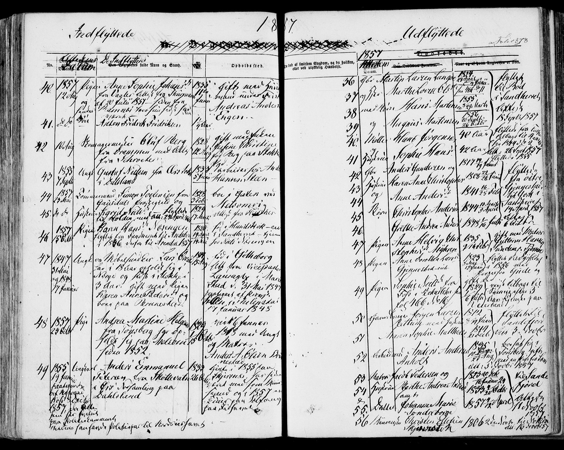 Stokke kirkebøker, AV/SAKO-A-320/F/Fa/L0007: Parish register (official) no. I 7, 1844-1857, p. 378