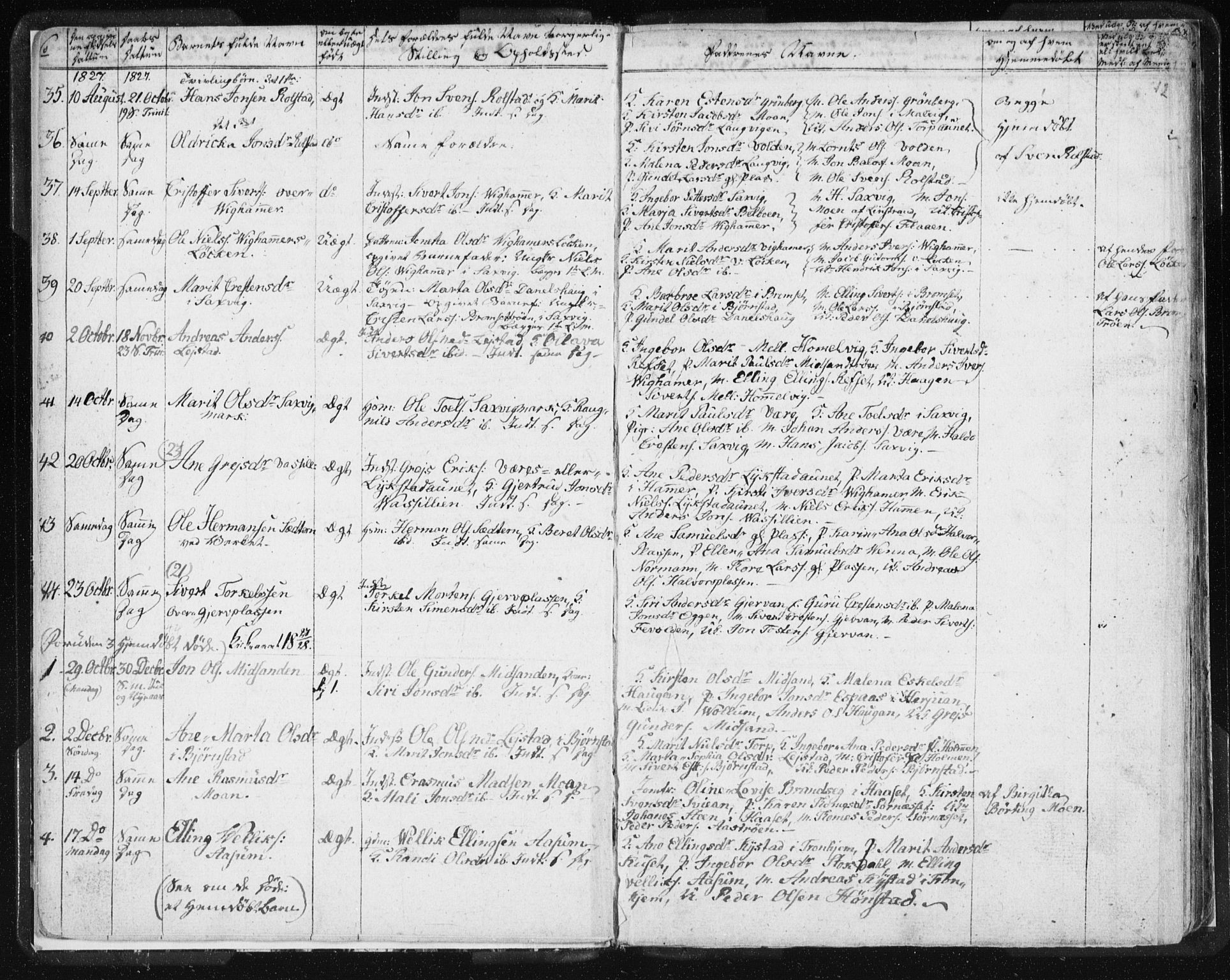 Ministerialprotokoller, klokkerbøker og fødselsregistre - Sør-Trøndelag, SAT/A-1456/616/L0404: Parish register (official) no. 616A01, 1823-1831, p. 12