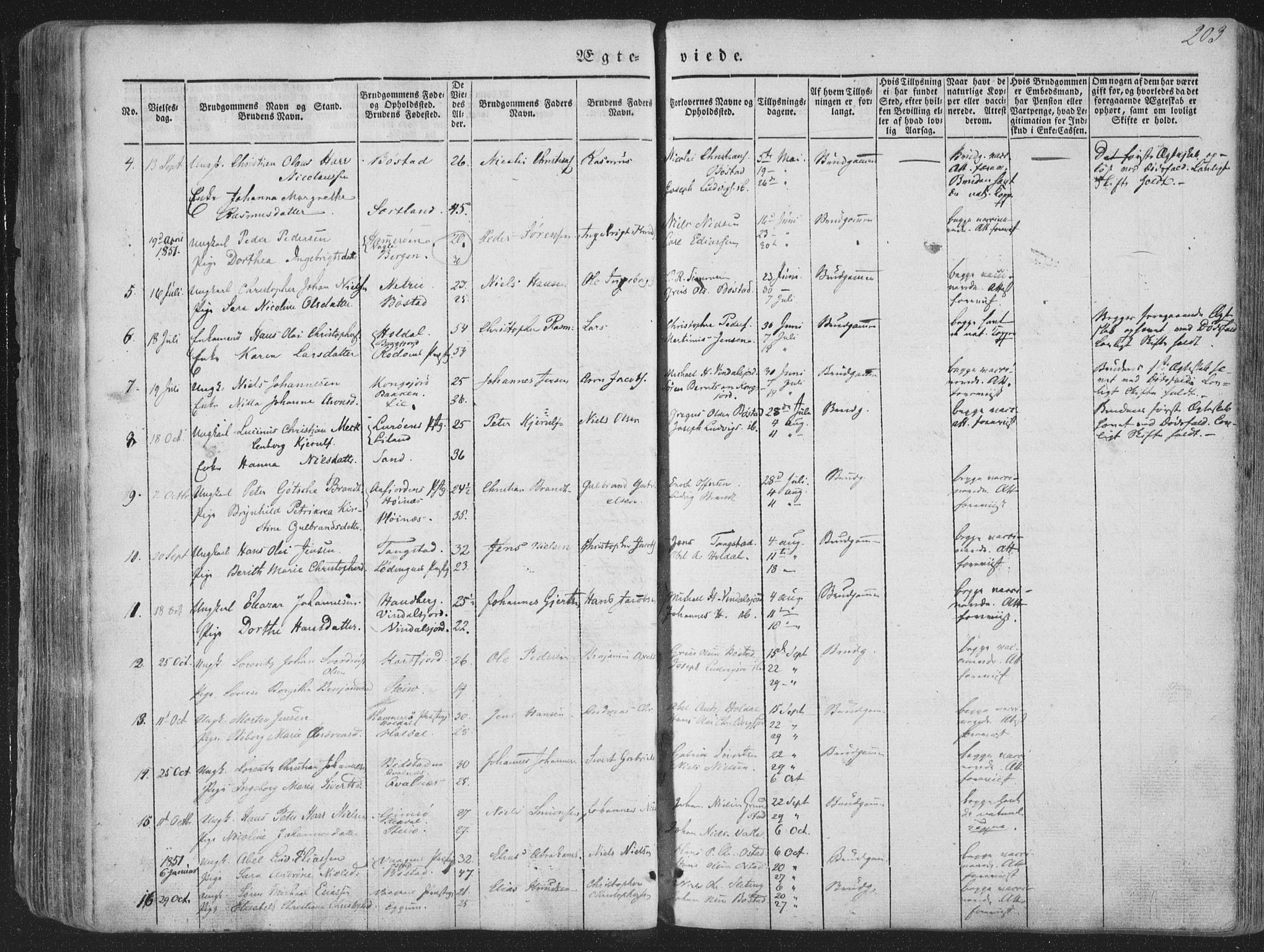 Ministerialprotokoller, klokkerbøker og fødselsregistre - Nordland, AV/SAT-A-1459/880/L1131: Parish register (official) no. 880A05, 1844-1868, p. 203