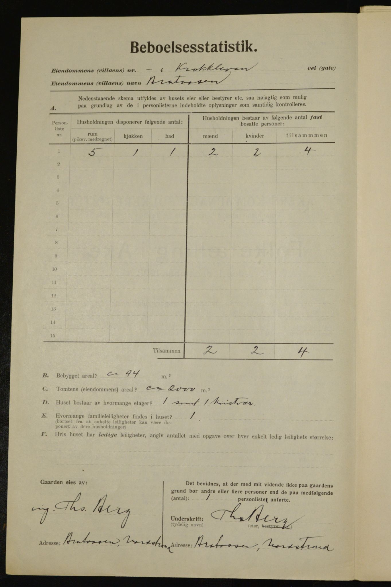 , Municipal Census 1923 for Aker, 1923, p. 40408