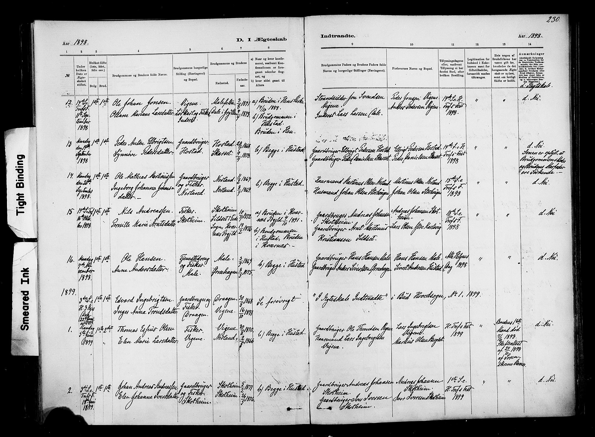 Ministerialprotokoller, klokkerbøker og fødselsregistre - Møre og Romsdal, AV/SAT-A-1454/567/L0778: Parish register (official) no. 567A01, 1881-1903, p. 230