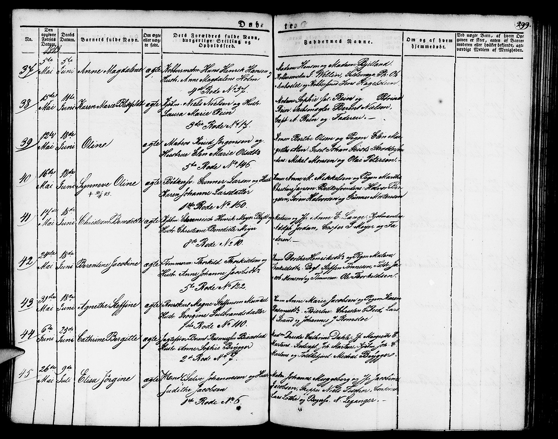 Nykirken Sokneprestembete, AV/SAB-A-77101/H/Haa/L0012: Parish register (official) no. A 12, 1821-1844, p. 299