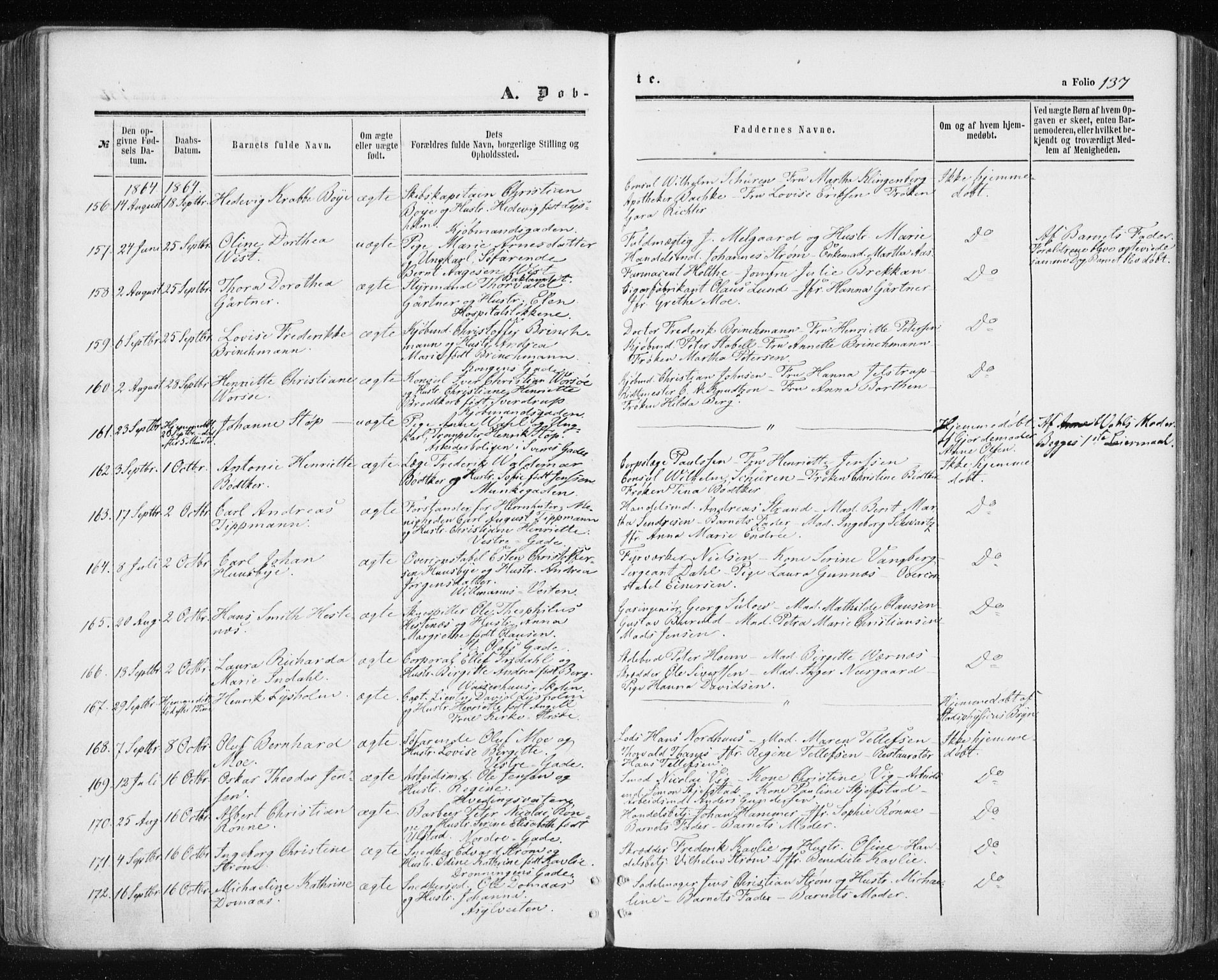 Ministerialprotokoller, klokkerbøker og fødselsregistre - Sør-Trøndelag, SAT/A-1456/601/L0053: Parish register (official) no. 601A21, 1857-1865, p. 137