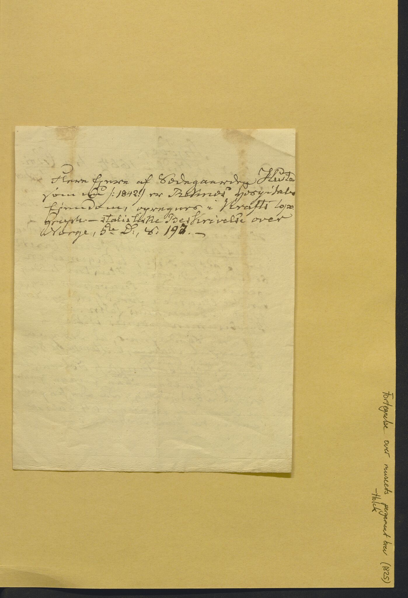 Bergens Museum, AV/SAB-A-17301/02/F/L0001: Kataloger over gjenstander og pergamentbrev , 1825-1880, p. 15