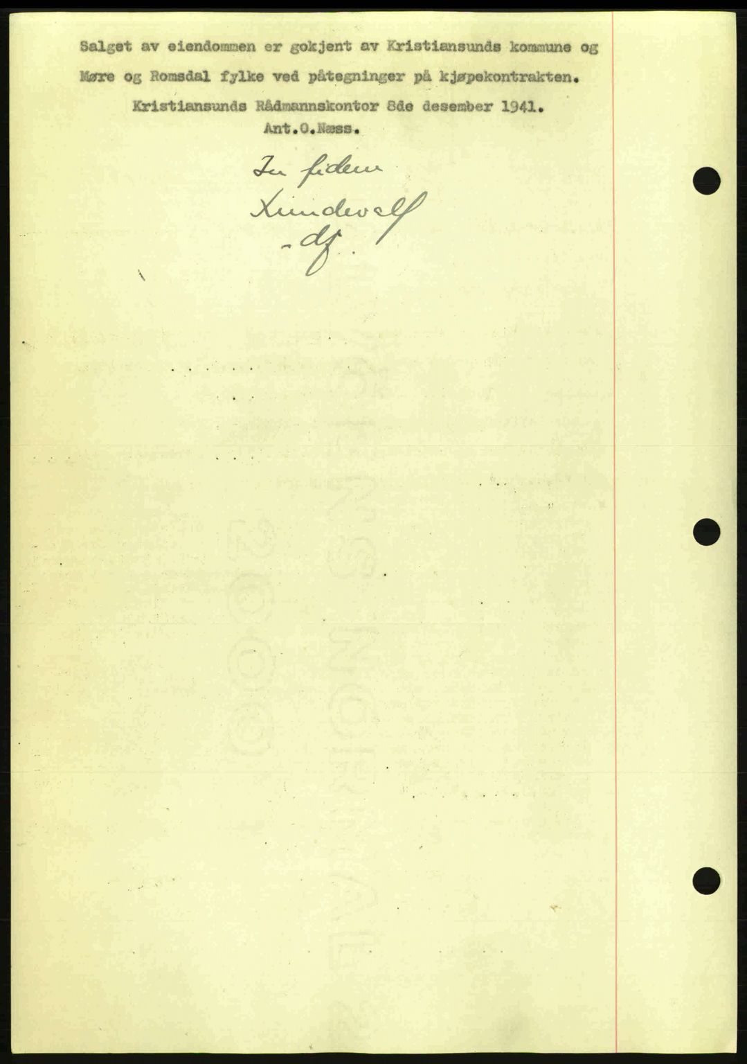 Kristiansund byfogd, AV/SAT-A-4587/A/27: Mortgage book no. 34, 1941-1945, Diary no: : 16/1942