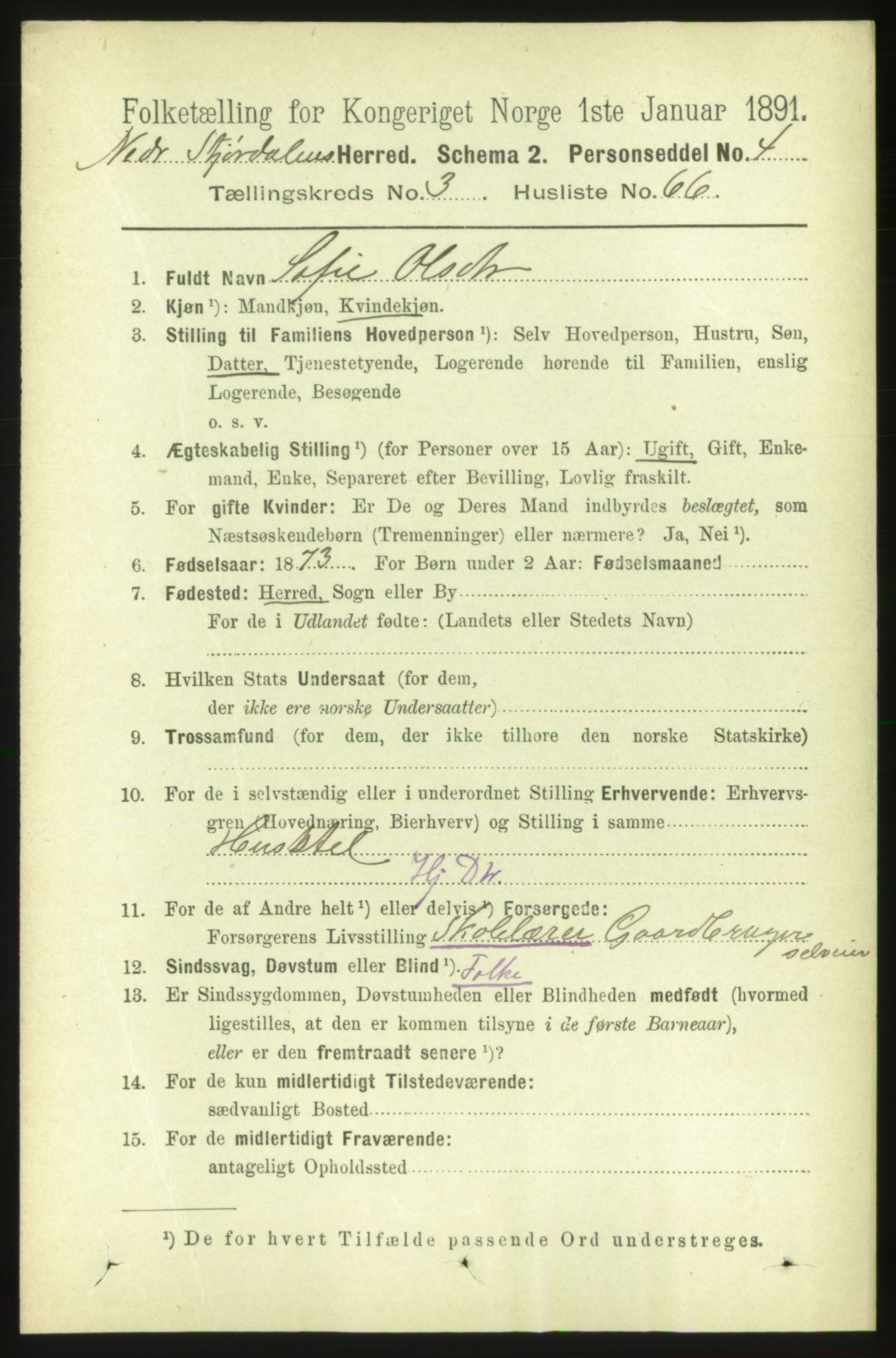 RA, 1891 census for 1714 Nedre Stjørdal, 1891, p. 1421