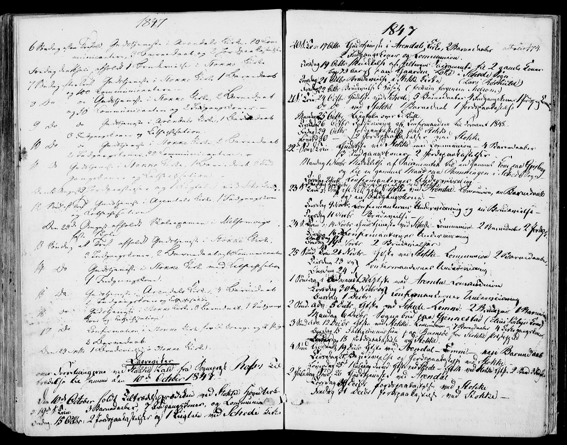 Stokke kirkebøker, AV/SAKO-A-320/F/Fa/L0007: Parish register (official) no. I 7, 1844-1857, p. 474