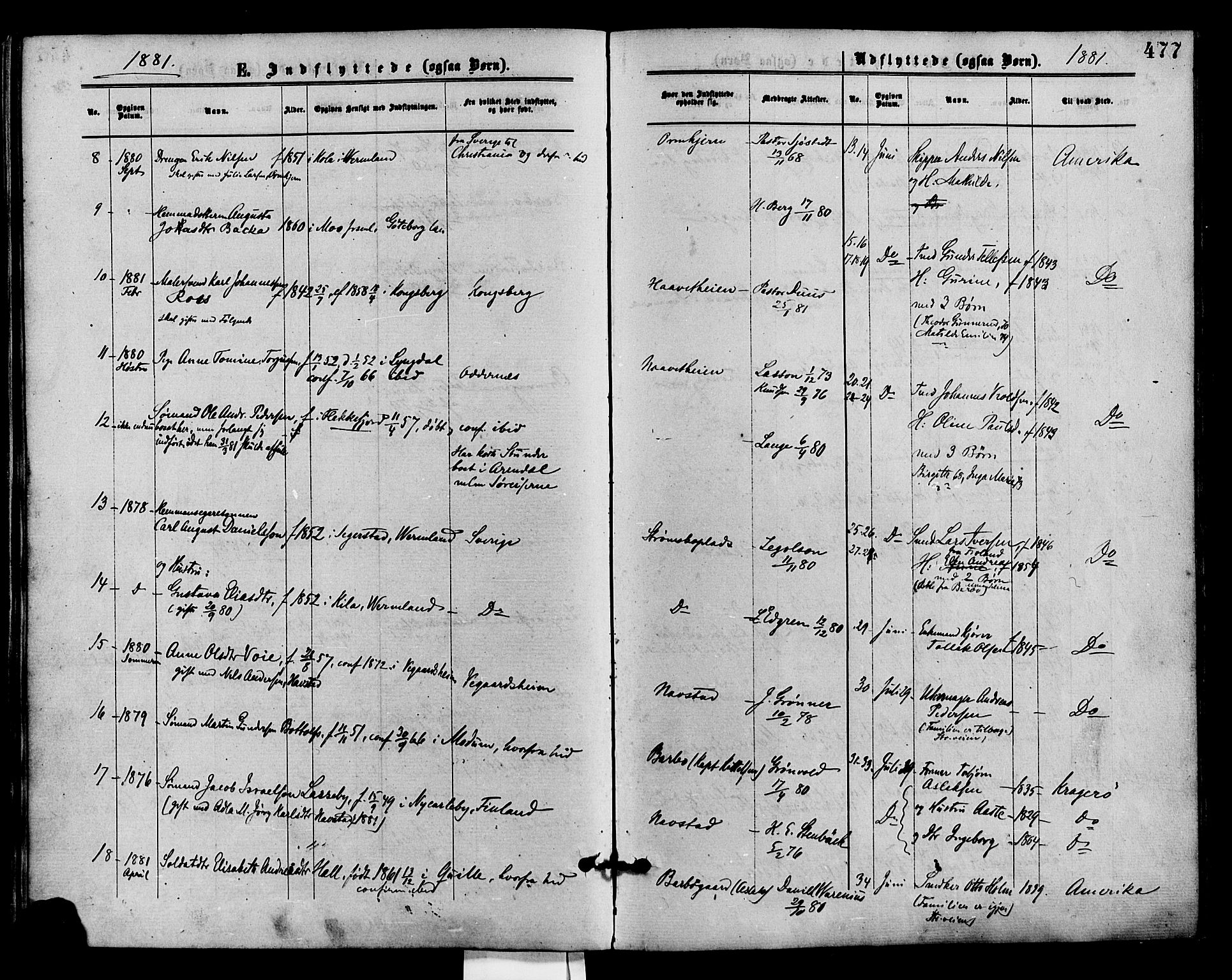 Barbu sokneprestkontor, AV/SAK-1111-0003/F/Fa/L0001: Parish register (official) no. A 1 /1, 1878-1883, p. 477