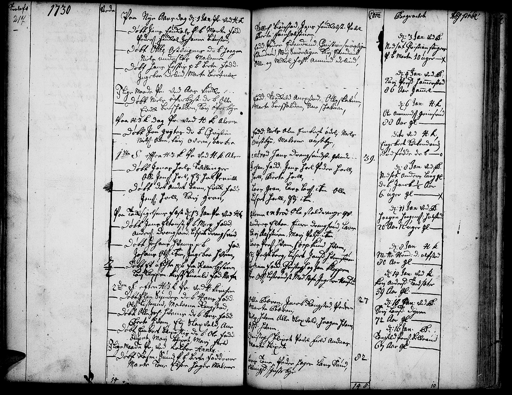Toten prestekontor, SAH/PREST-102/H/Ha/Haa/L0002: Parish register (official) no. 2, 1714-1732, p. 217
