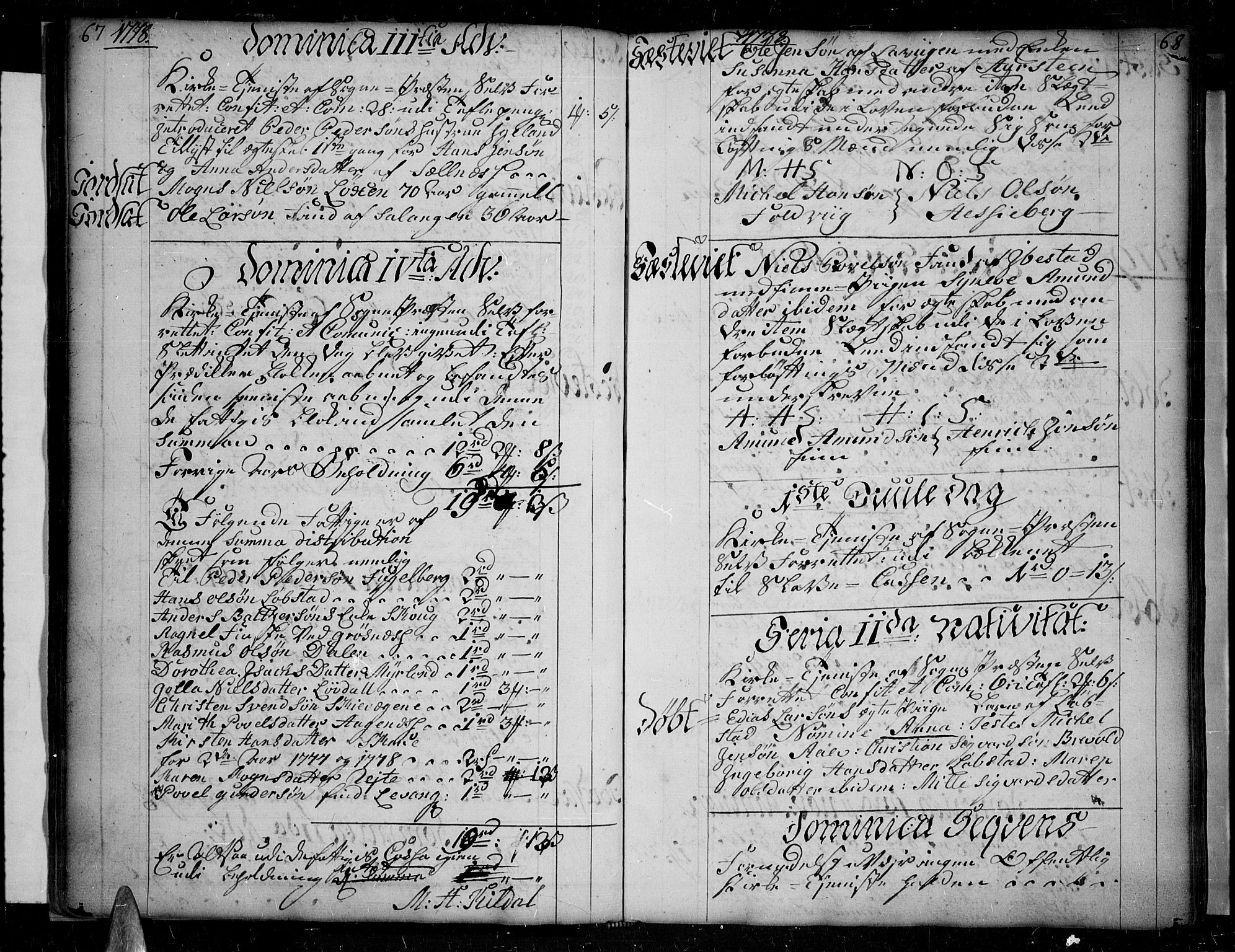 Ibestad sokneprestembete, SATØ/S-0077/H/Ha/Haa/L0003kirke: Parish register (official) no. 3, 1776-1801, p. 67-68