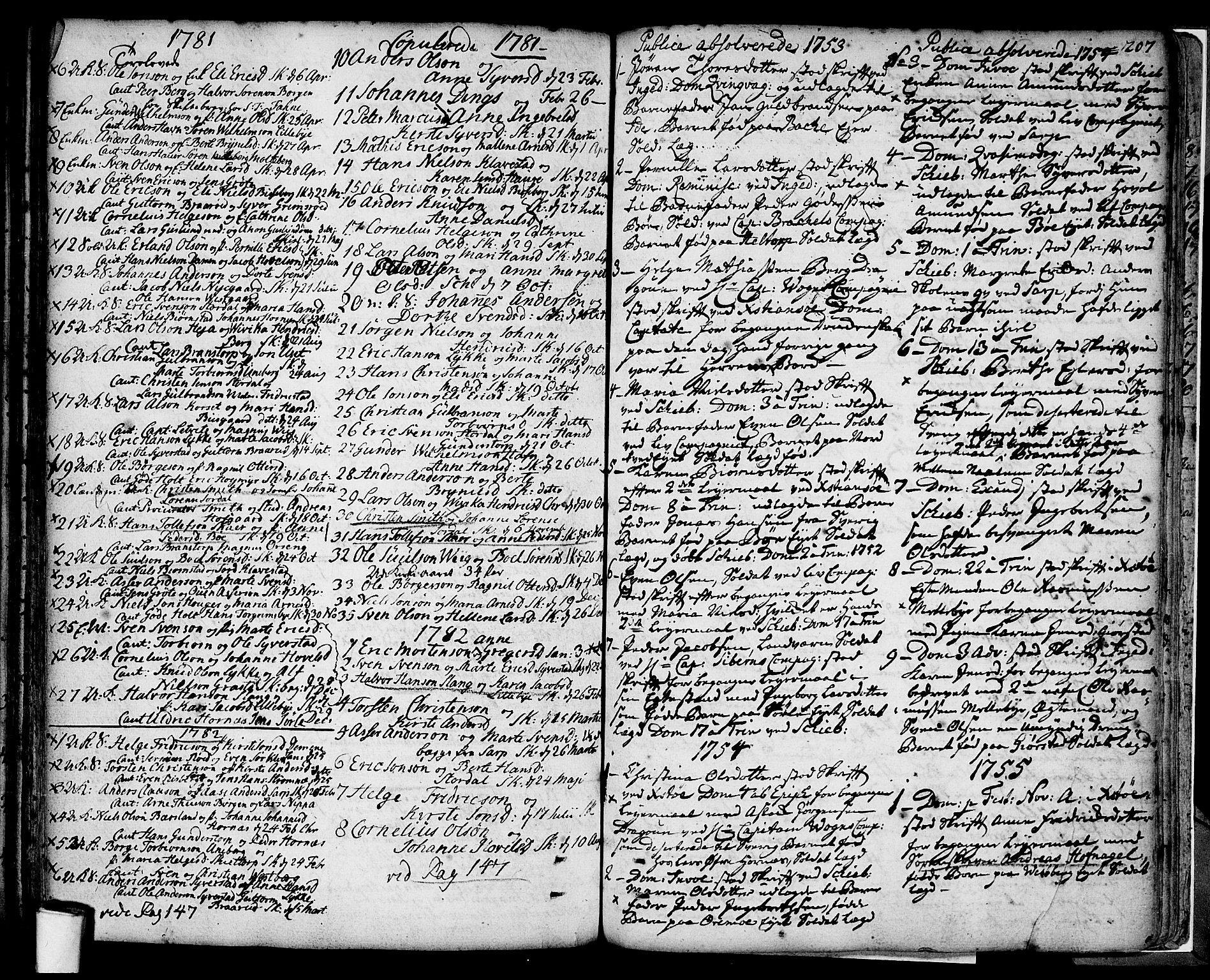 Skjeberg prestekontor Kirkebøker, SAO/A-10923/F/Fa/L0002: Parish register (official) no. I 2, 1726-1791, p. 207