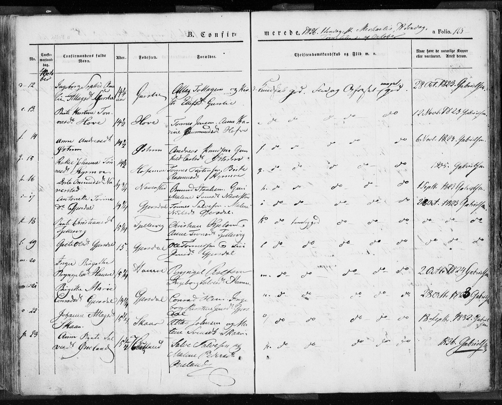 Lund sokneprestkontor, SAST/A-101809/S06/L0007: Parish register (official) no. A 7.1, 1833-1854, p. 165