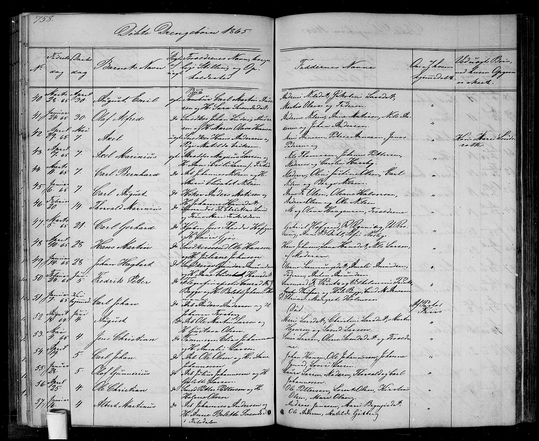 Halden prestekontor Kirkebøker, SAO/A-10909/G/Ga/L0005b: Parish register (copy) no. 5B, 1864-1868, p. 758