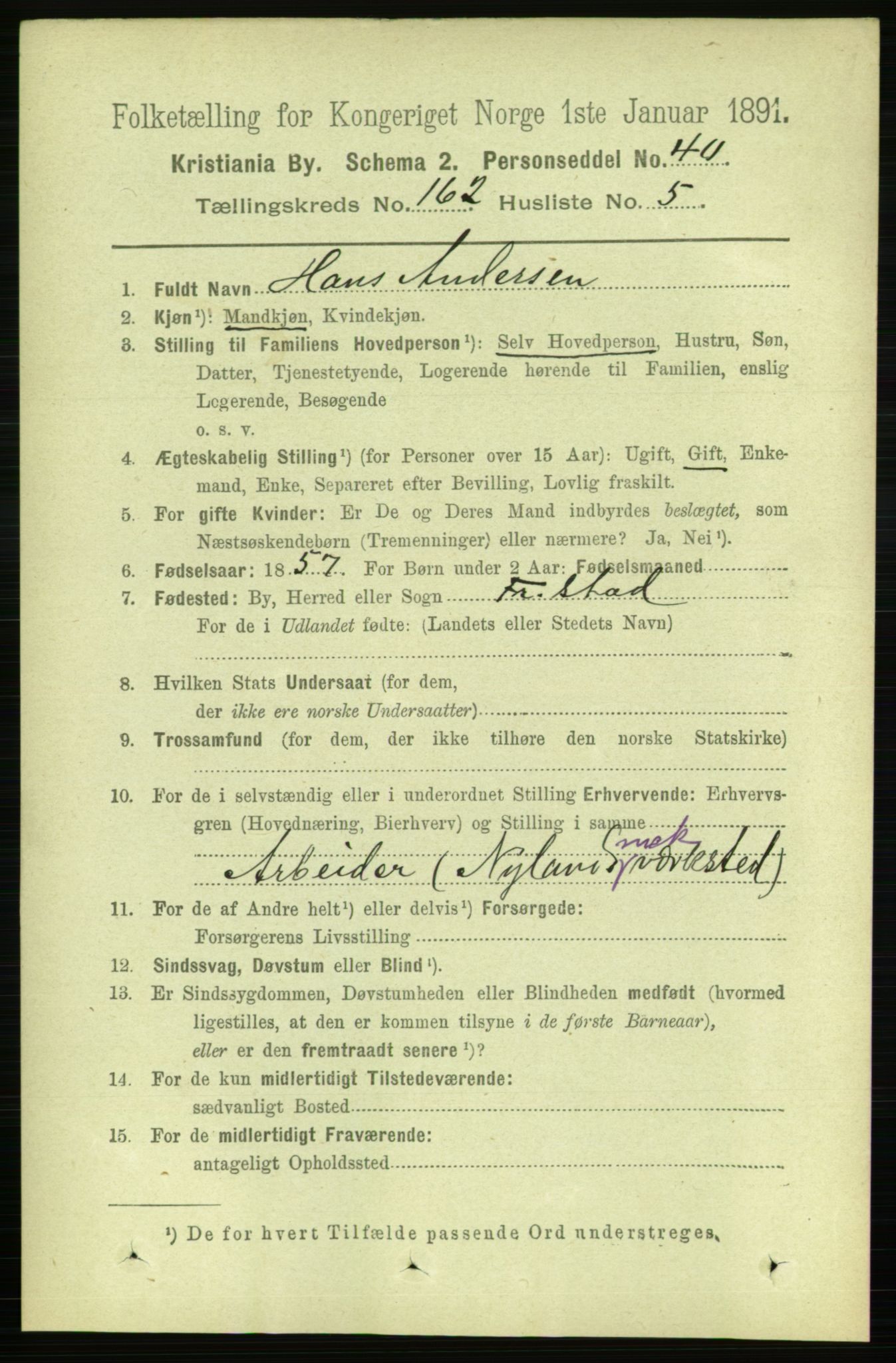 RA, 1891 census for 0301 Kristiania, 1891, p. 92850