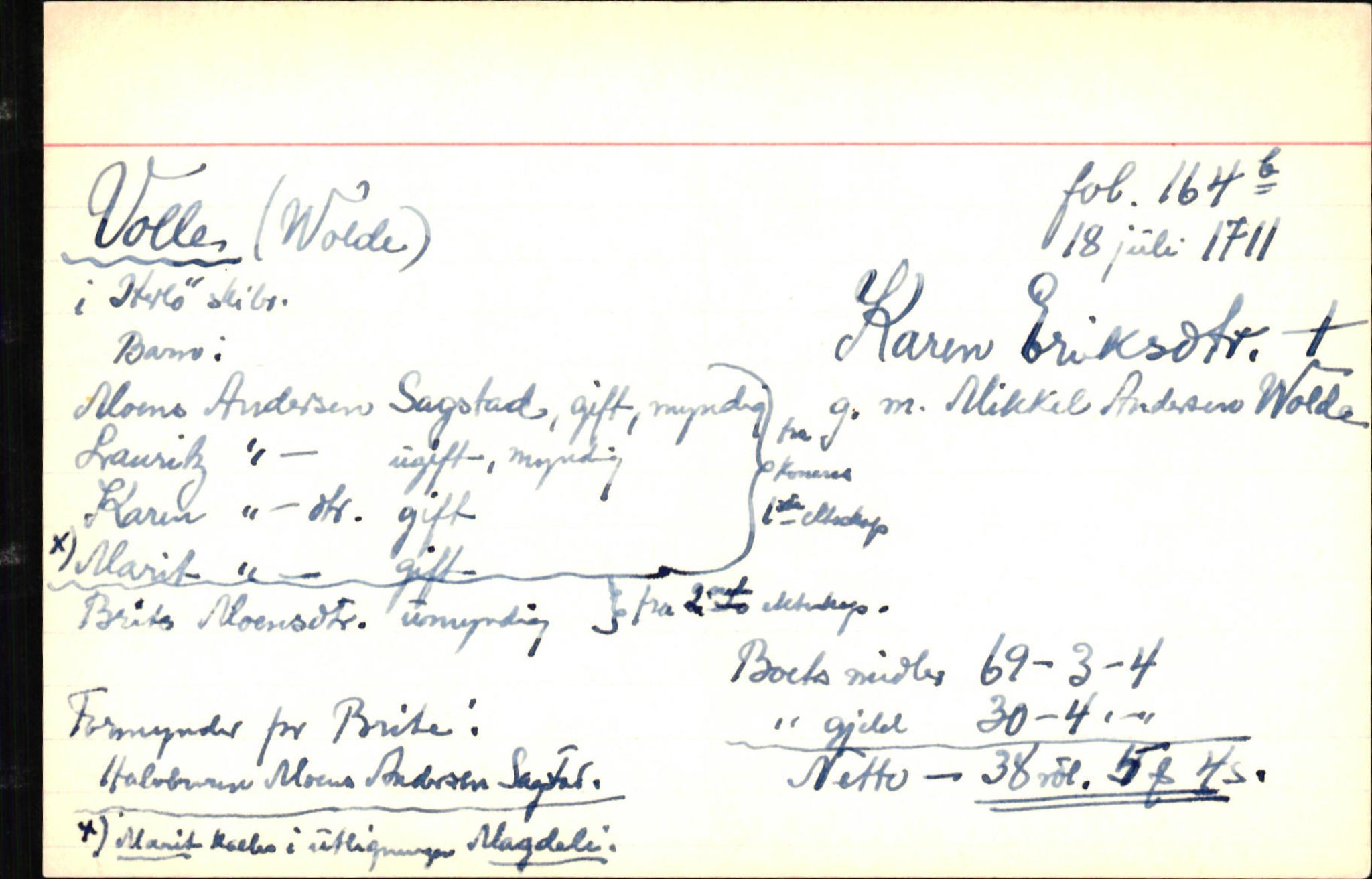 Skiftekort ved Statsarkivet i Bergen, SAB/SKIFTEKORT/001/L0001: Skifteprotokoll nr. 1-2 - test test, 1702-1716, p. 1182