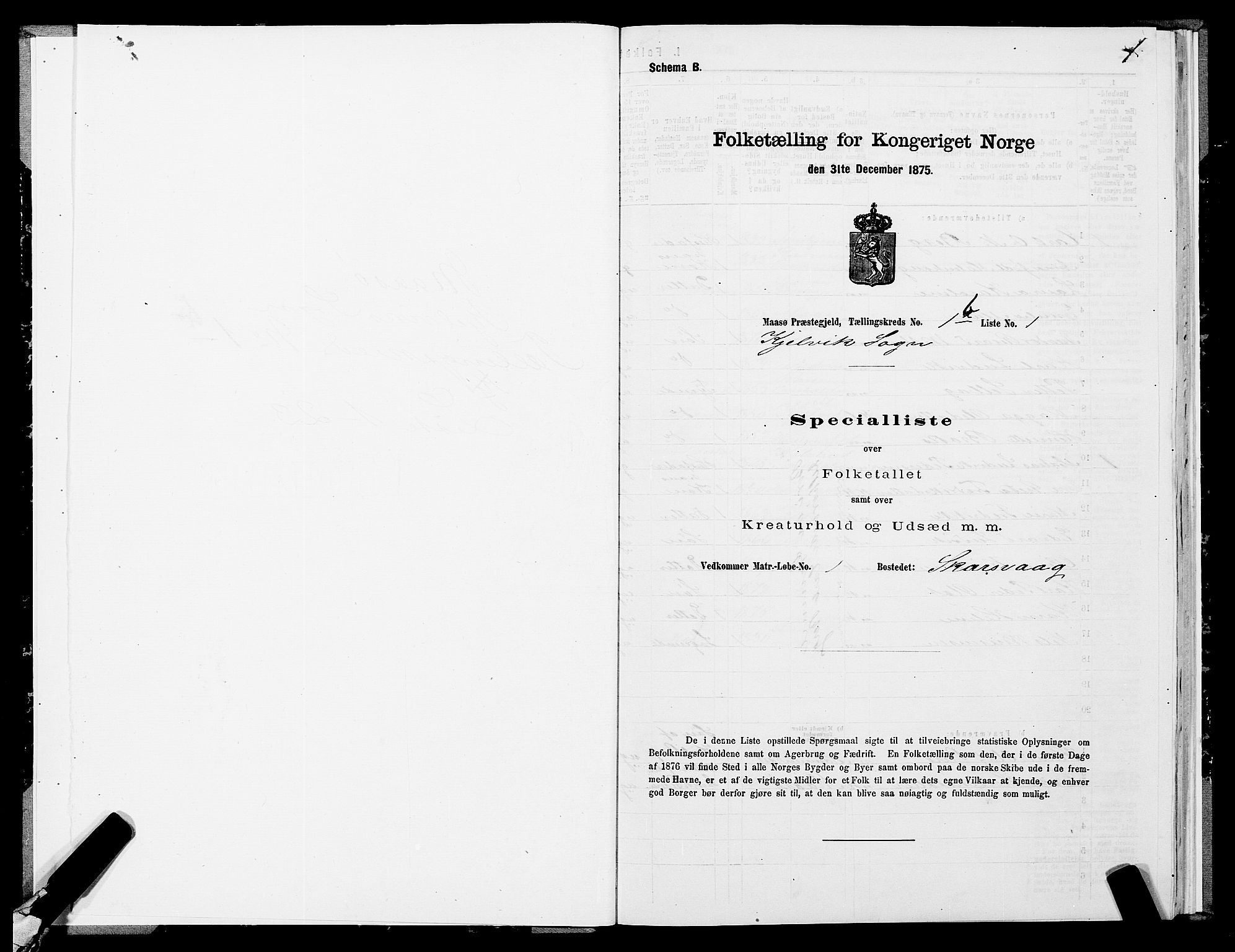 SATØ, 1875 census for 2018P Måsøy, 1875, p. 2001