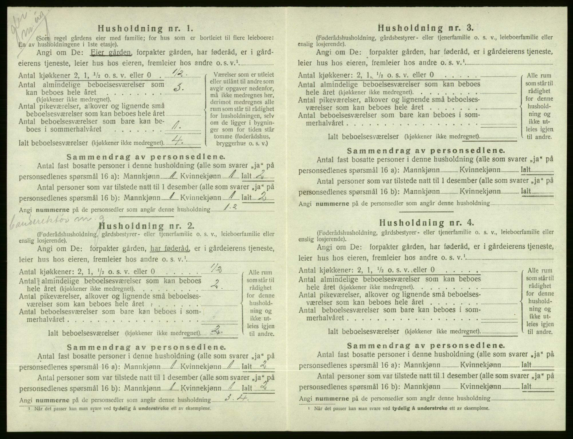 SAB, 1920 census for Voss, 1920, p. 404