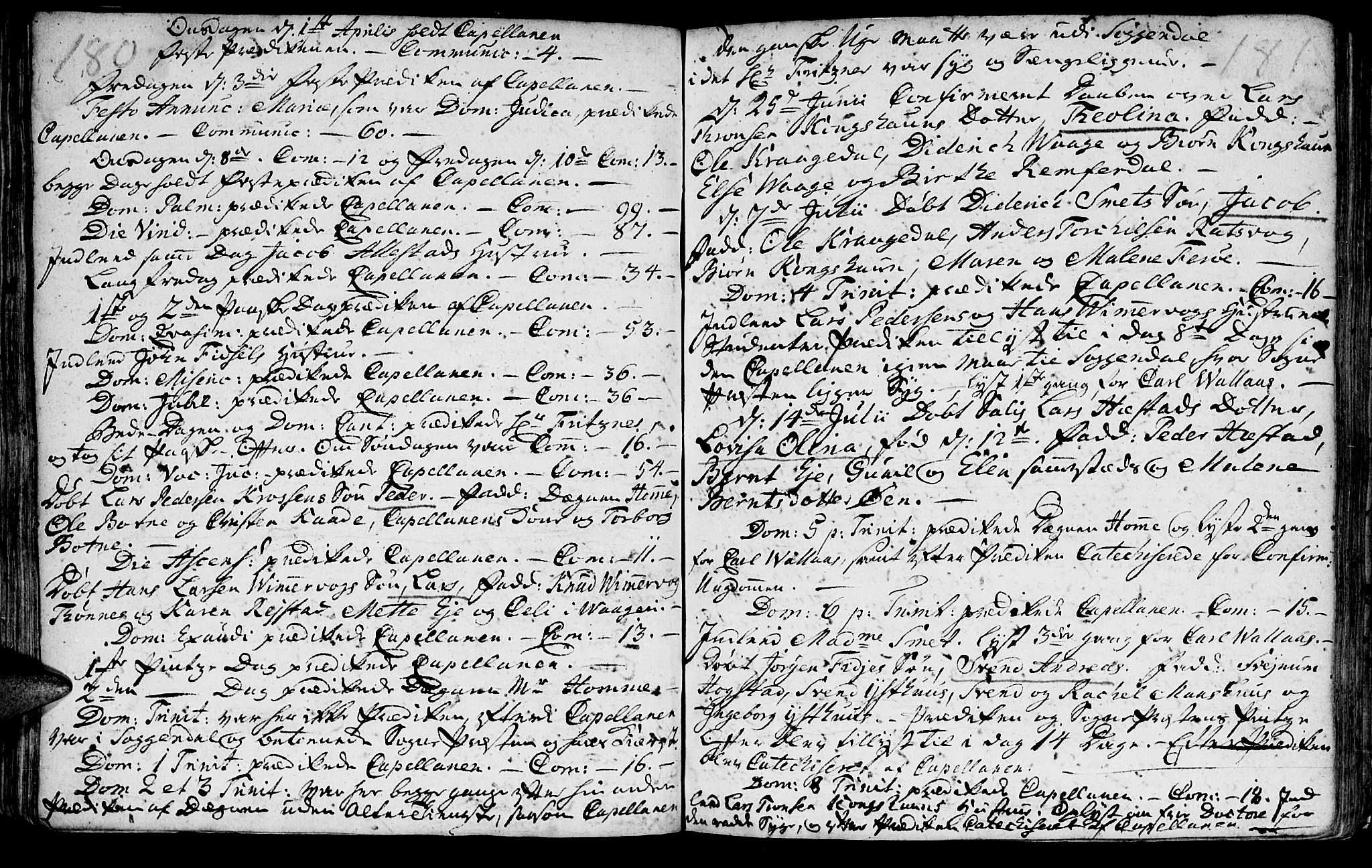 Flekkefjord sokneprestkontor, AV/SAK-1111-0012/F/Fa/Fab/L0001: Parish register (official) no. A 1, 1750-1780, p. 180-181