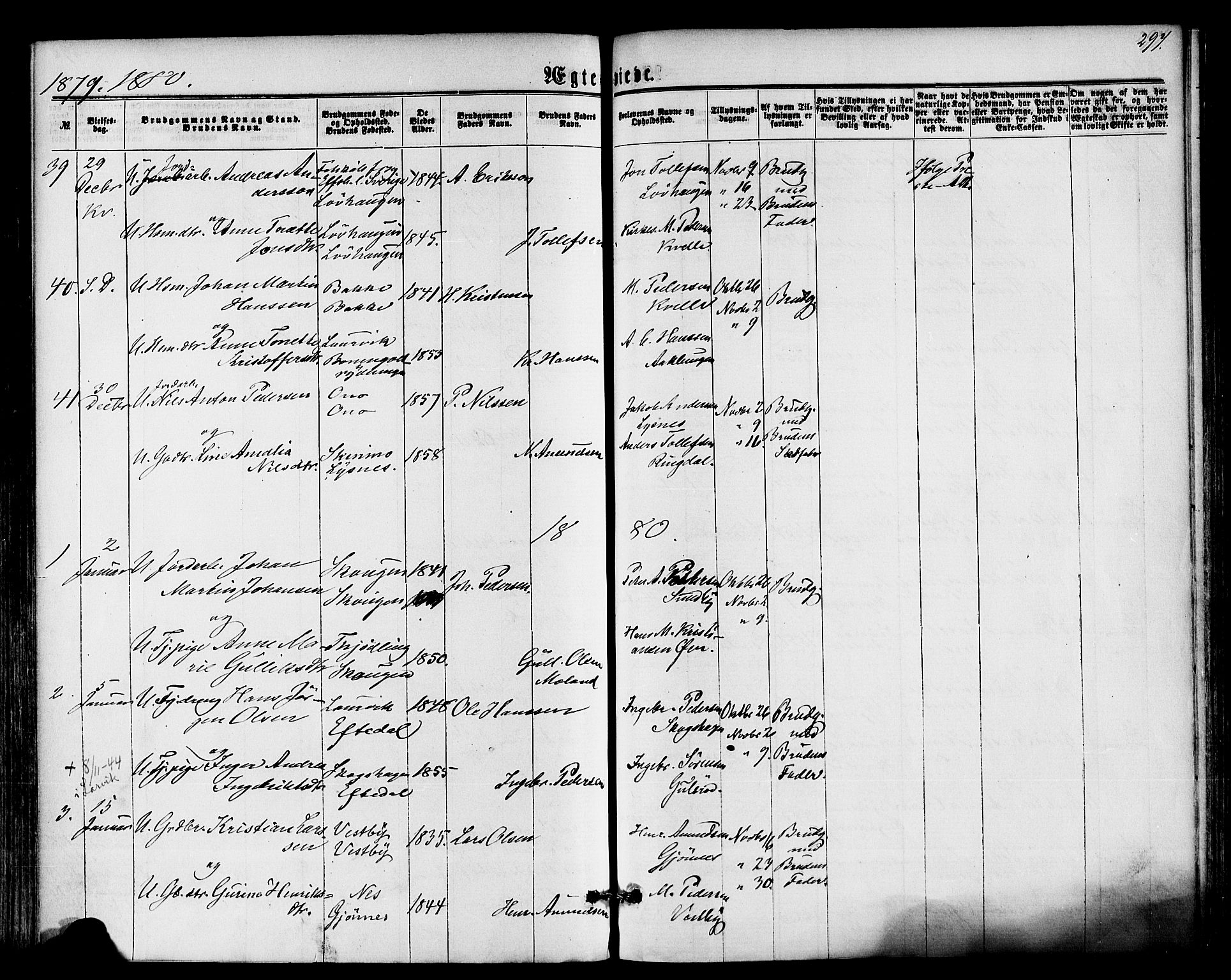 Hedrum kirkebøker, AV/SAKO-A-344/F/Fa/L0008: Parish register (official) no. I 8, 1869-1880, p. 297