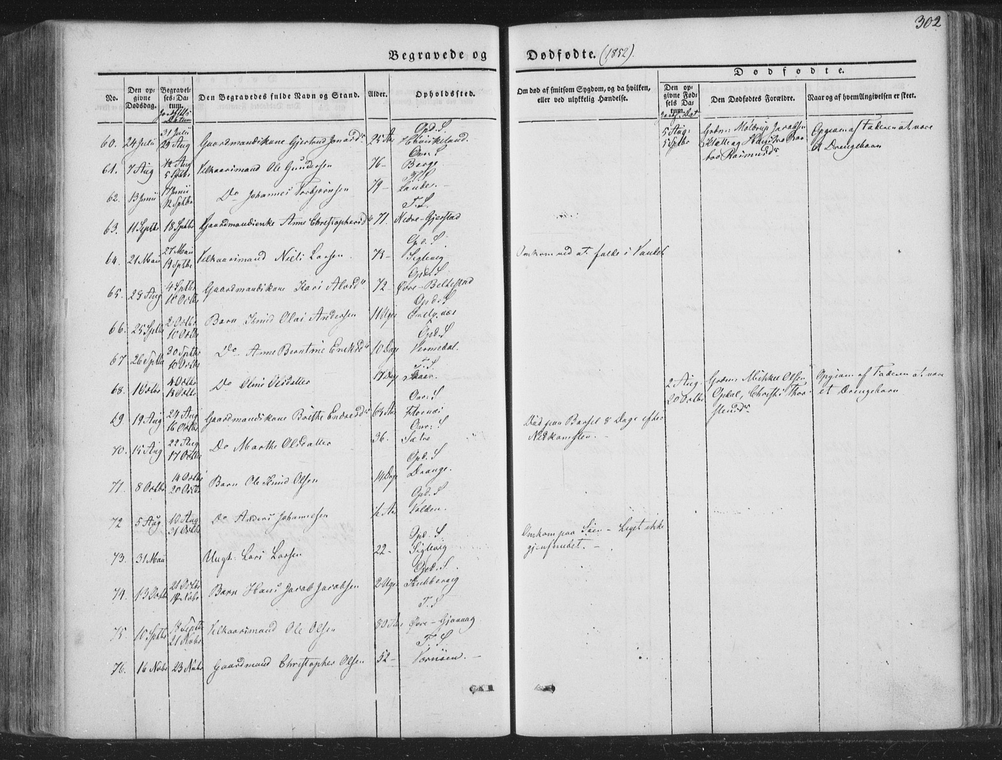 Tysnes sokneprestembete, AV/SAB-A-78601/H/Haa: Parish register (official) no. A 10, 1848-1859, p. 302