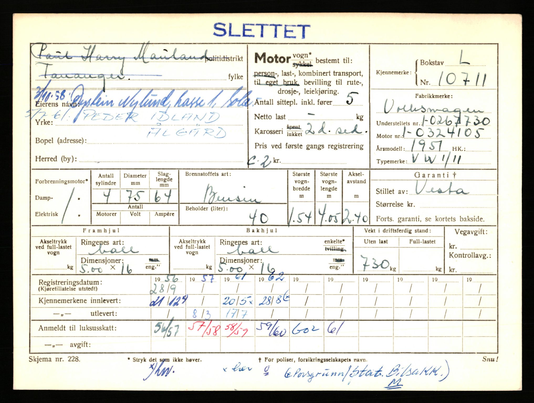 Stavanger trafikkstasjon, AV/SAST-A-101942/0/F/L0019: L-10500 - L-10999, 1930-1971, p. 853