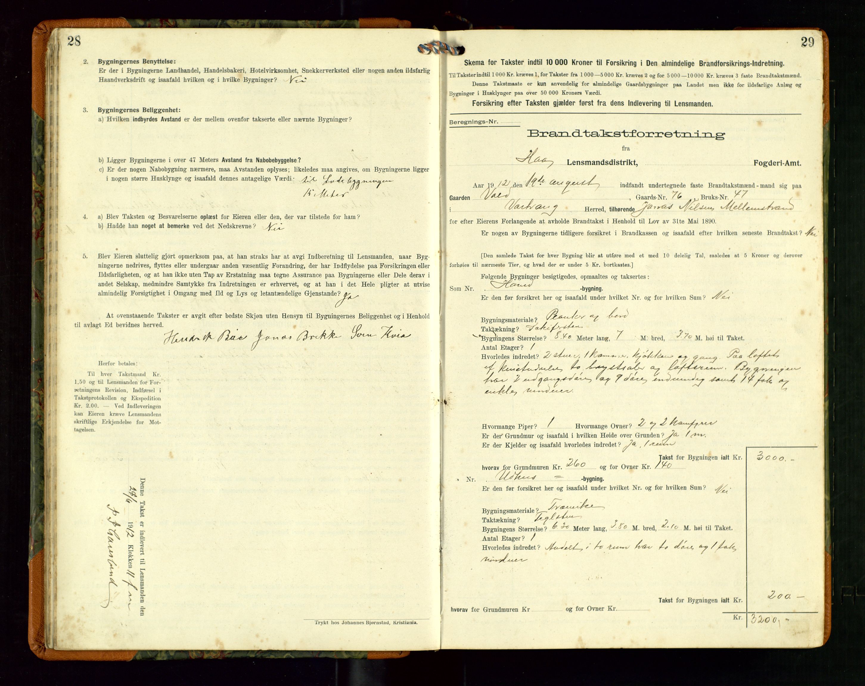 Hå lensmannskontor, AV/SAST-A-100456/Goa/L0004: Takstprotokoll (skjema), 1911-1926, p. 28-29