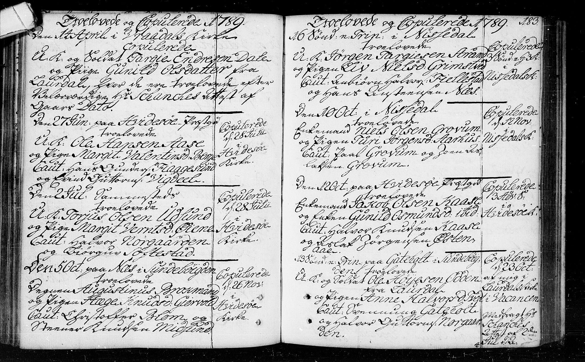 Kviteseid kirkebøker, AV/SAKO-A-276/F/Fa/L0003: Parish register (official) no. I 3, 1787-1799, p. 183