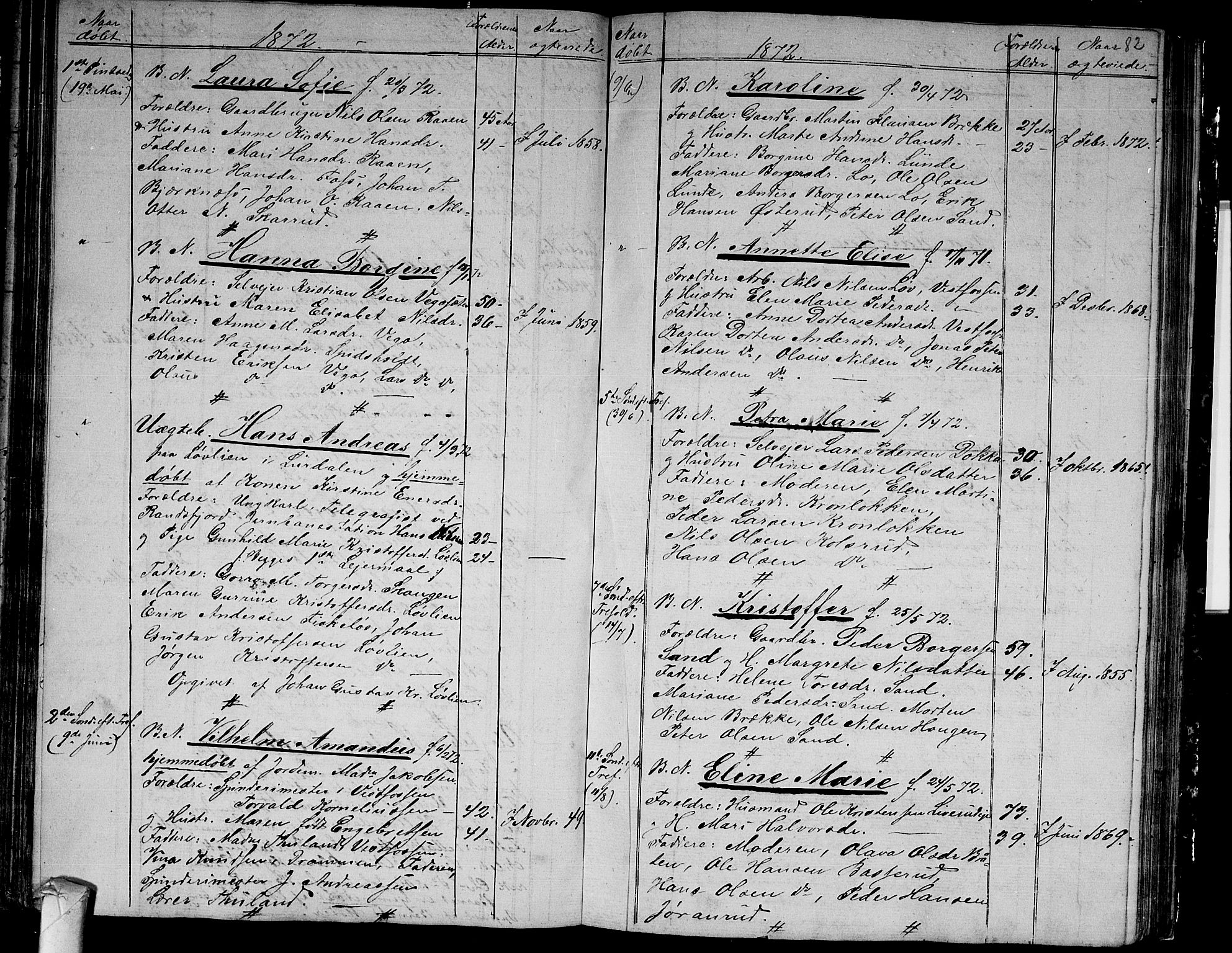 Fiskum kirkebøker, AV/SAKO-A-15/G/Ga/L0003: Parish register (copy) no. 3, 1851-1878, p. 82