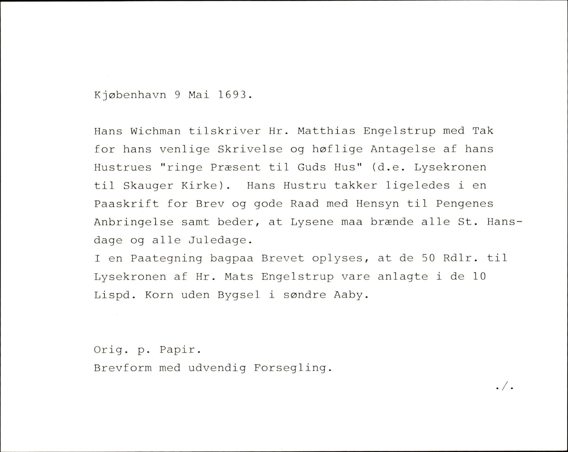 Riksarkivets diplomsamling, AV/RA-EA-5965/F35/F35k/L0002: Regestsedler: Prestearkiver fra Hedmark, Oppland, Buskerud og Vestfold, p. 439