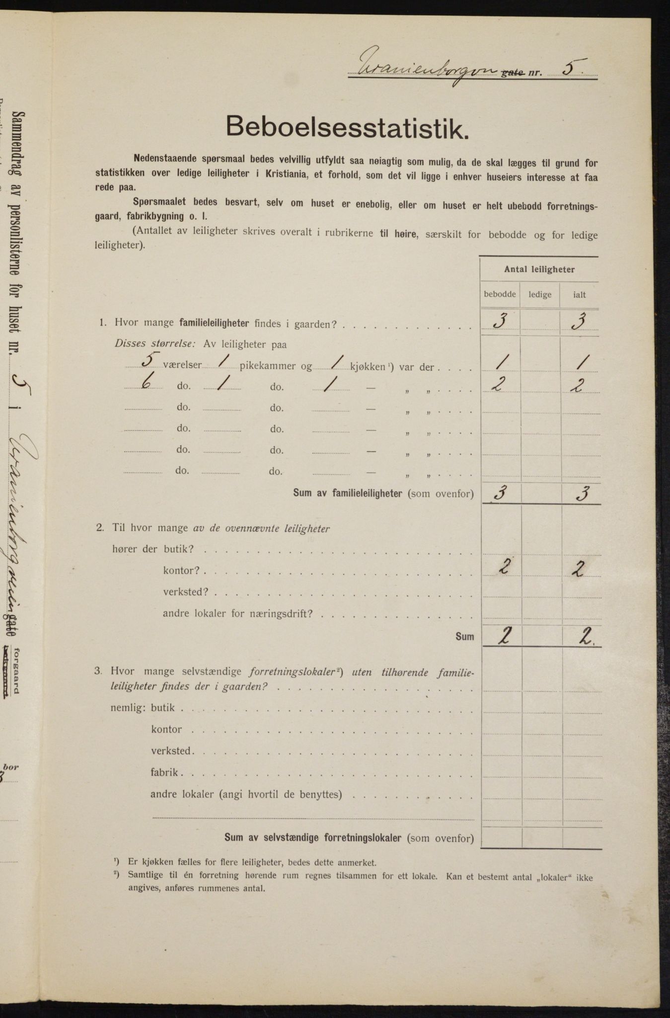 OBA, Municipal Census 1912 for Kristiania, 1912, p. 120382