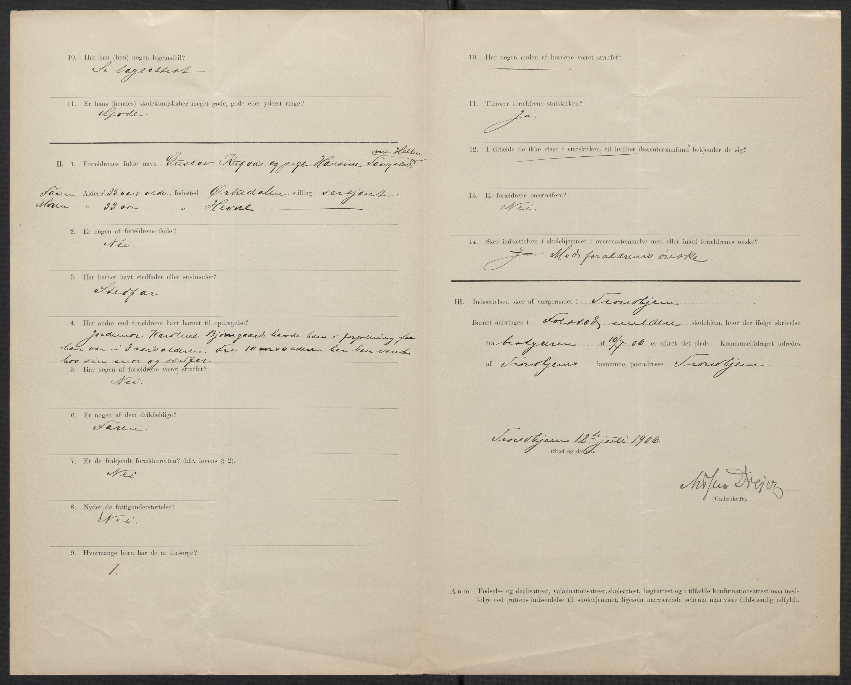 Falstad skolehjem, AV/RA-S-1676/E/Eb/L0007: Elevmapper løpenr. 146-168, 1905-1911, p. 83