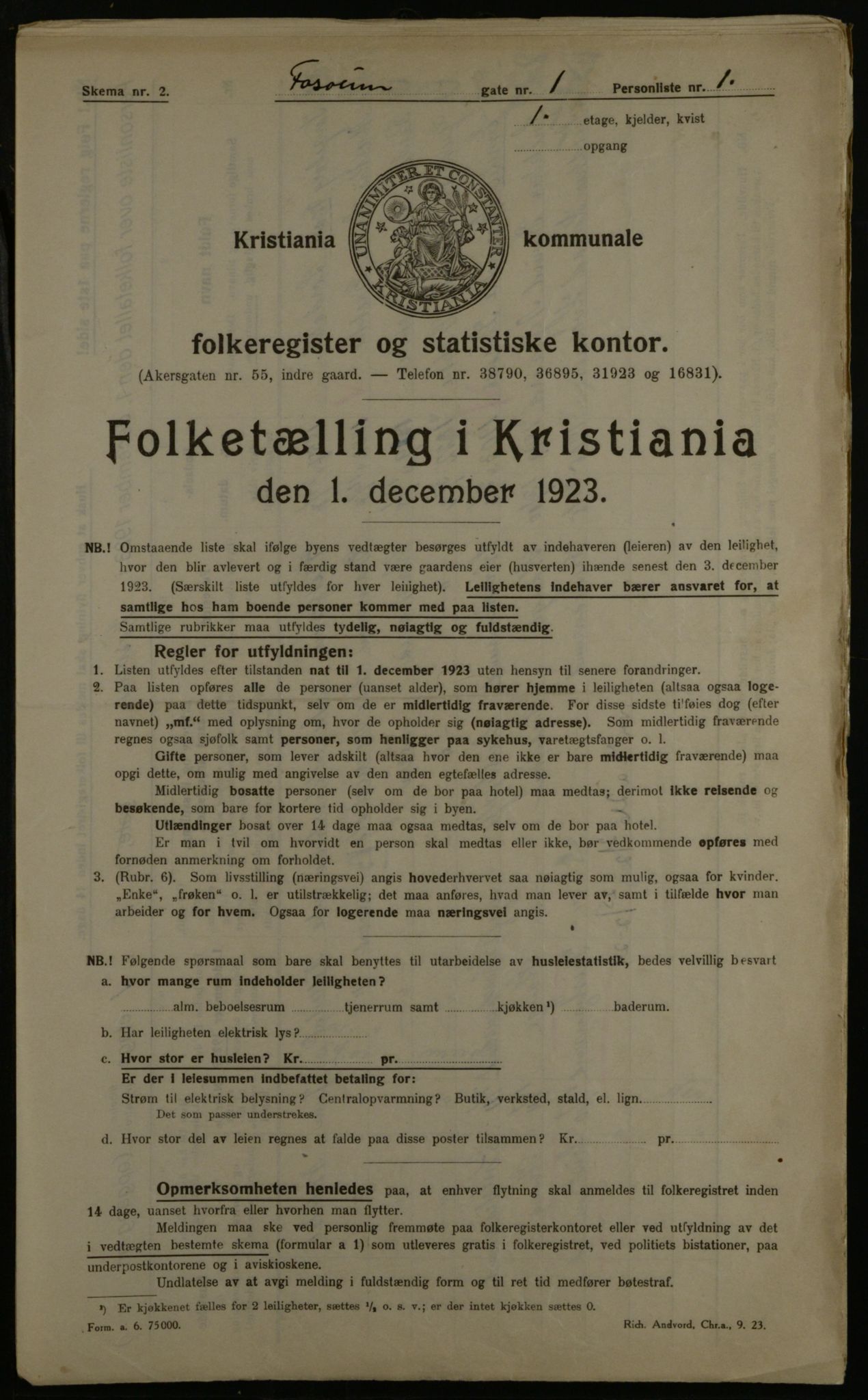 OBA, Municipal Census 1923 for Kristiania, 1923, p. 27751