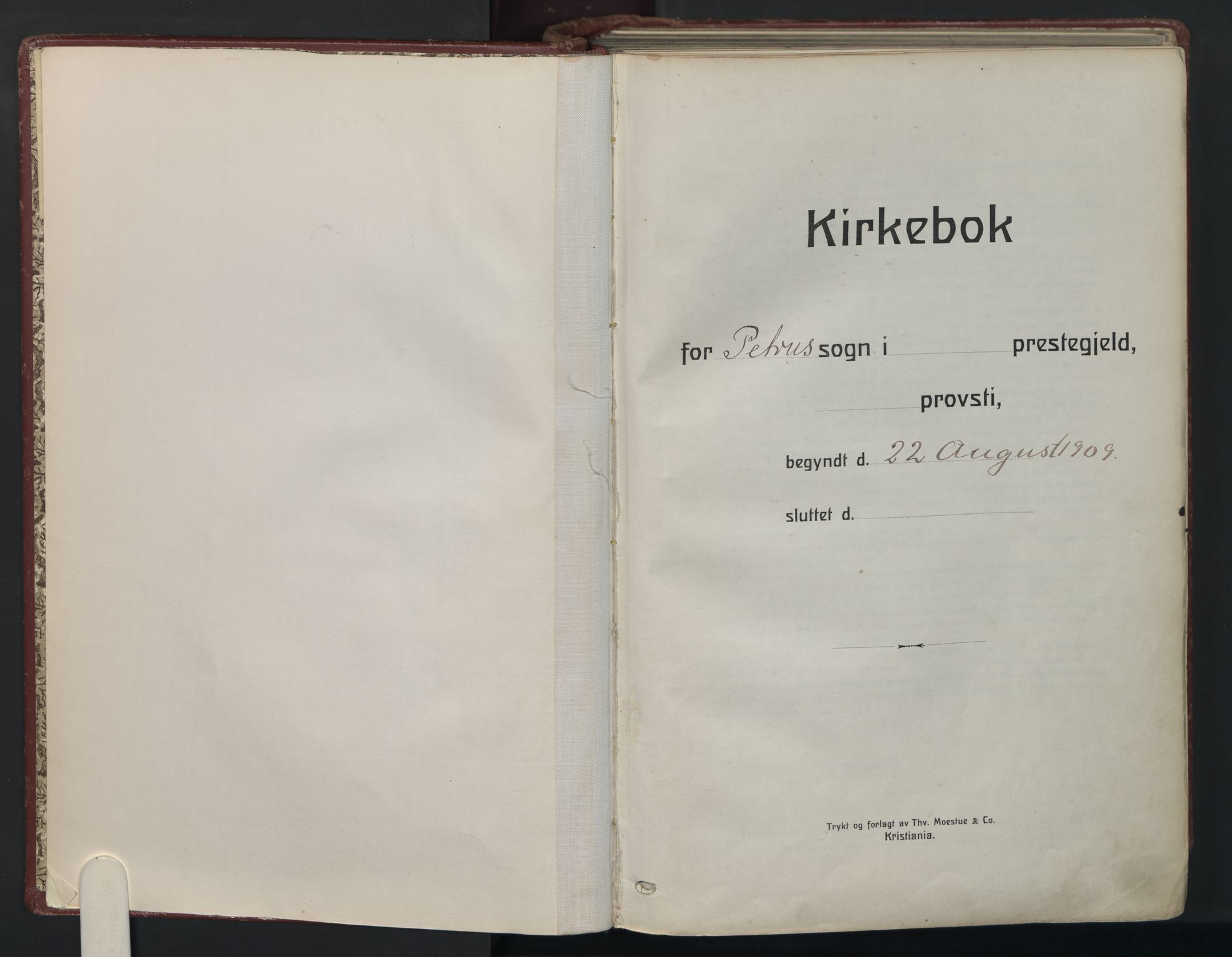 Petrus prestekontor Kirkebøker, AV/SAO-A-10872/F/Fa/L0012: Parish register (official) no. 12, 1909-1936