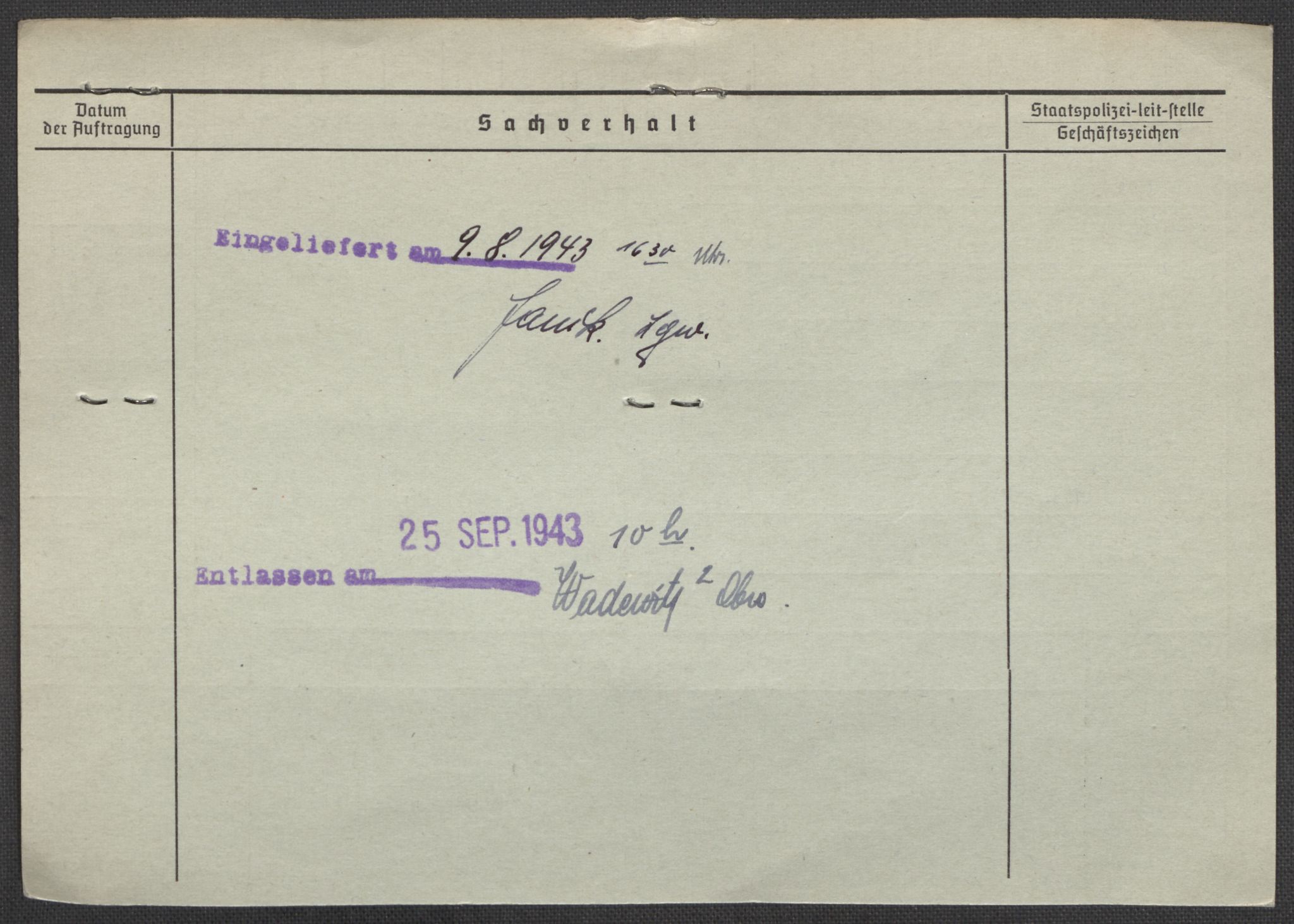 Befehlshaber der Sicherheitspolizei und des SD, AV/RA-RAFA-5969/E/Ea/Eaa/L0008: Register over norske fanger i Møllergata 19: Oelze-Ru, 1940-1945, p. 507