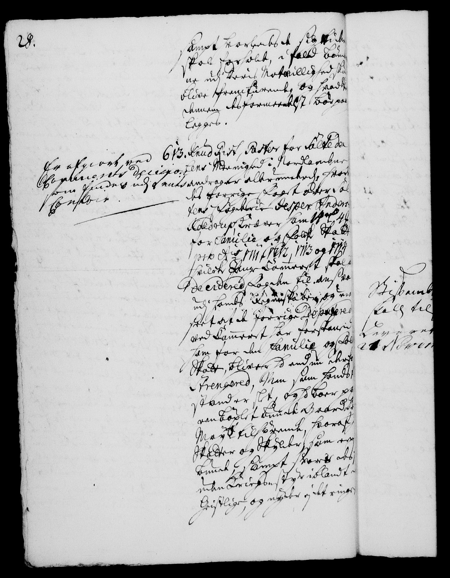 Rentekammeret, Kammerkanselliet, RA/EA-3111/G/Gh/Gha/L0003: Norsk ekstraktmemorialprotokoll, sak. 600-765 (merket RK 53.48), 1720-1721, p. 28