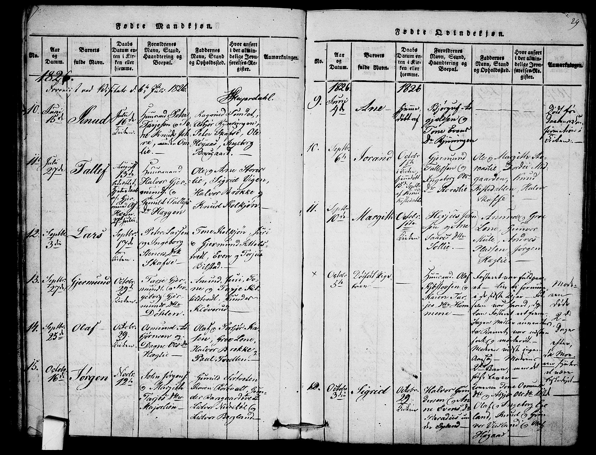 Mo kirkebøker, SAKO/A-286/F/Fb/L0001: Parish register (official) no. II 1, 1814-1844, p. 29