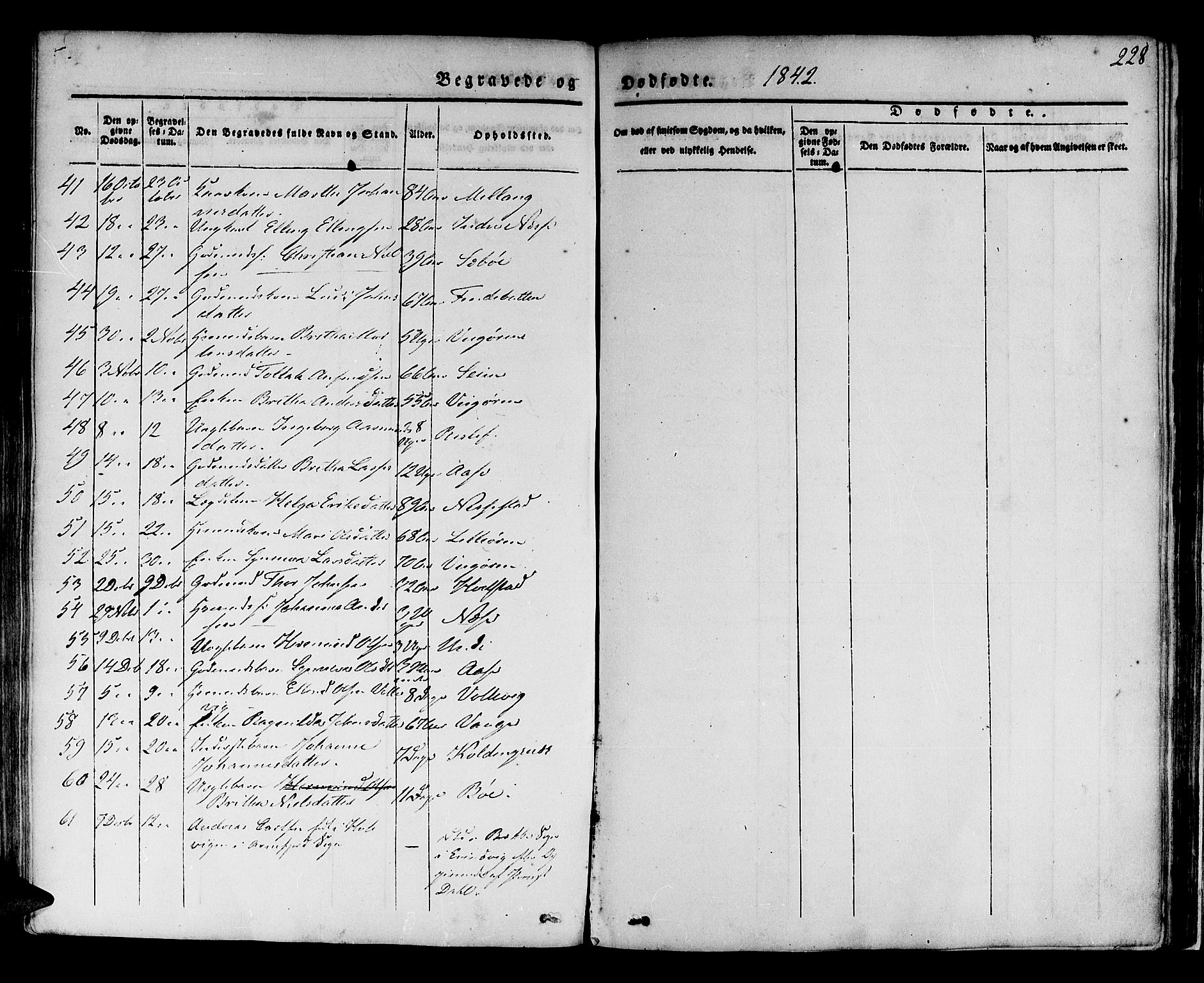 Vik sokneprestembete, AV/SAB-A-81501/H/Haa/Haaa/L0007: Parish register (official) no. A 7, 1831-1845, p. 228