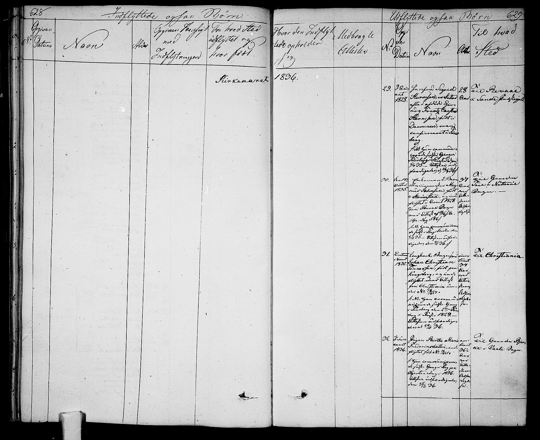 Tønsberg kirkebøker, AV/SAKO-A-330/F/Fa/L0005: Parish register (official) no. I 5, 1827-1836, p. 628-629