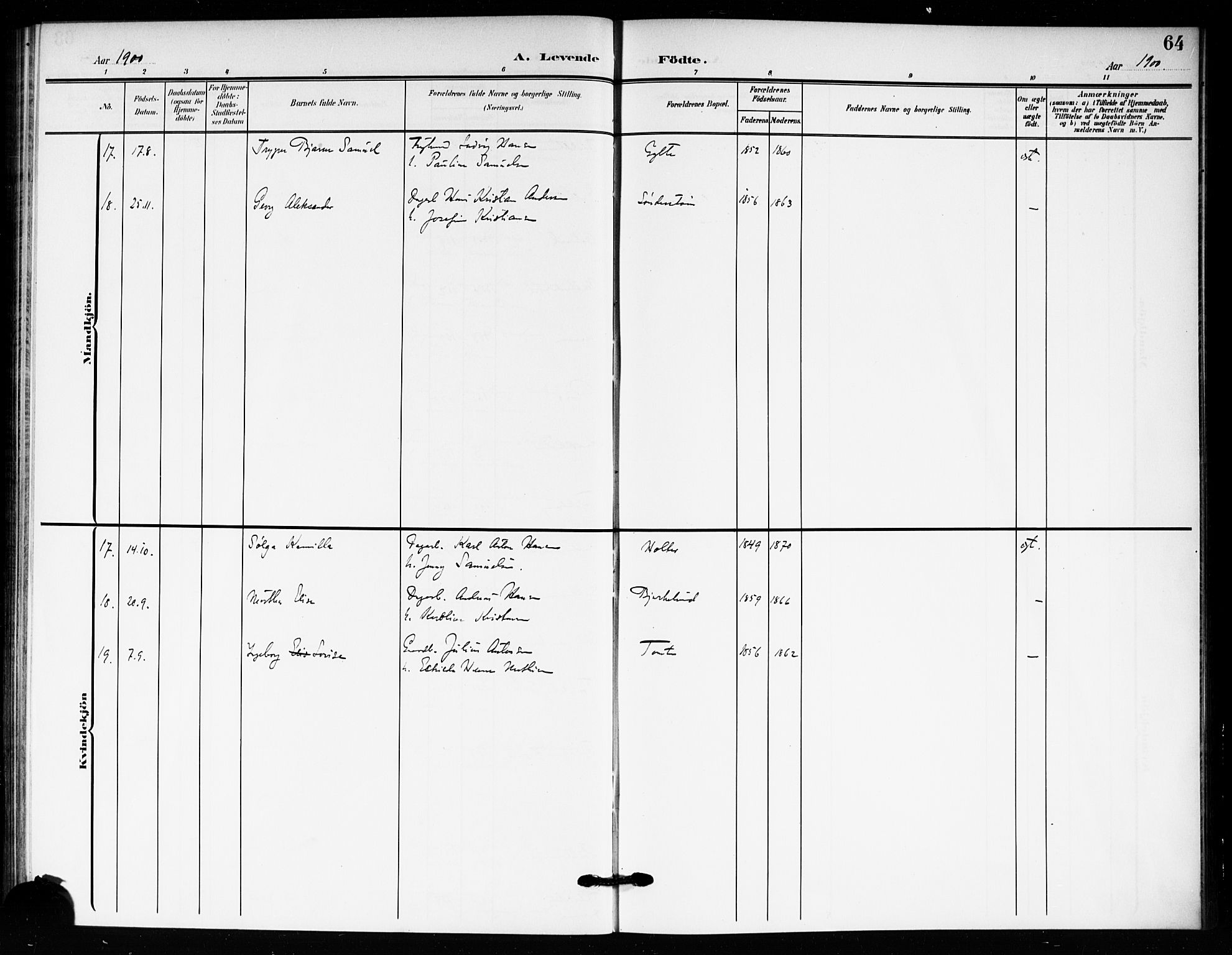 Drøbak prestekontor Kirkebøker, AV/SAO-A-10142a/F/Fc/L0001: Parish register (official) no. III 1, 1871-1900, p. 64