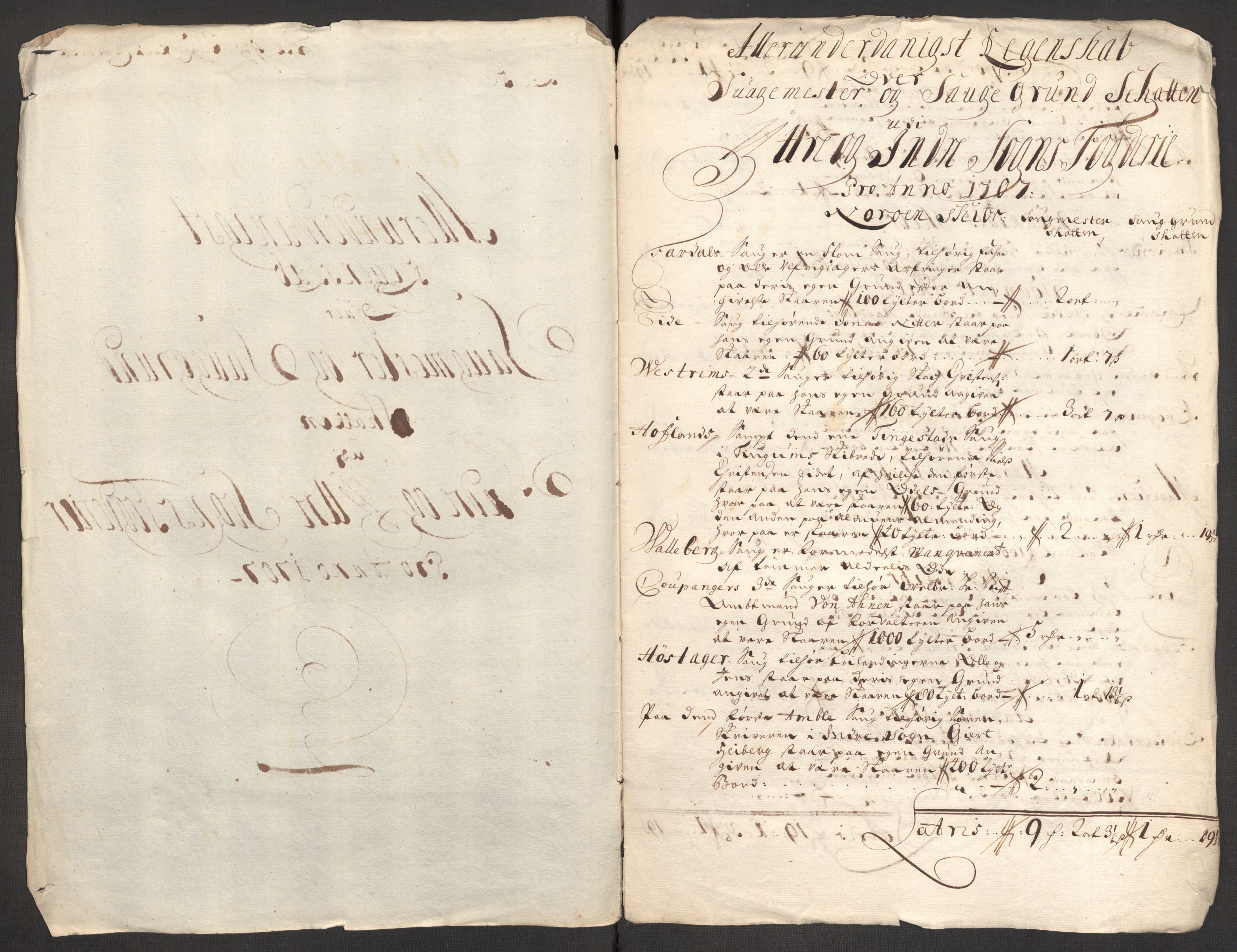 Rentekammeret inntil 1814, Reviderte regnskaper, Fogderegnskap, AV/RA-EA-4092/R52/L3314: Fogderegnskap Sogn, 1705-1707, p. 545