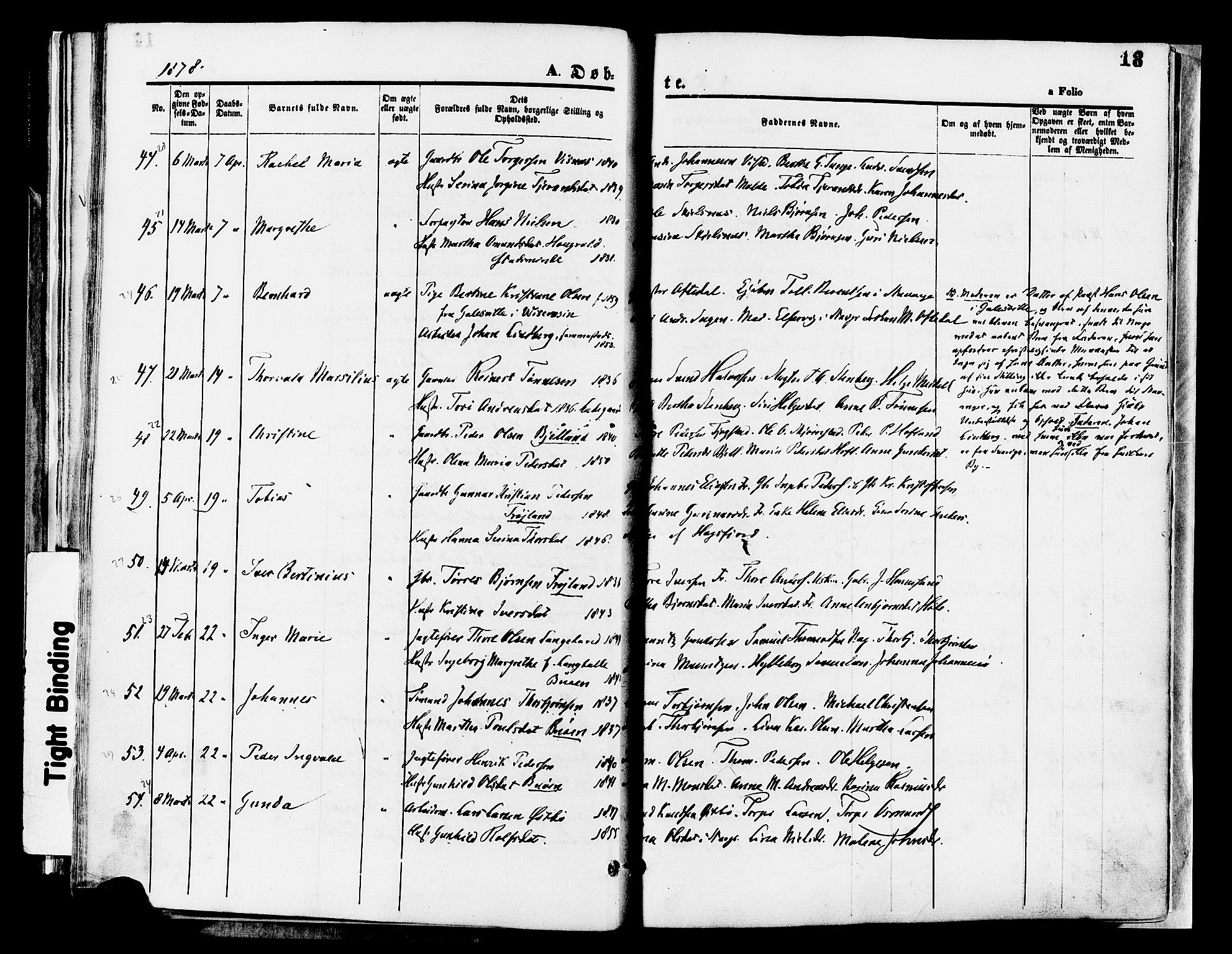 Hetland sokneprestkontor, AV/SAST-A-101826/30/30BA/L0008: Parish register (official) no. A 8, 1877-1884, p. 18