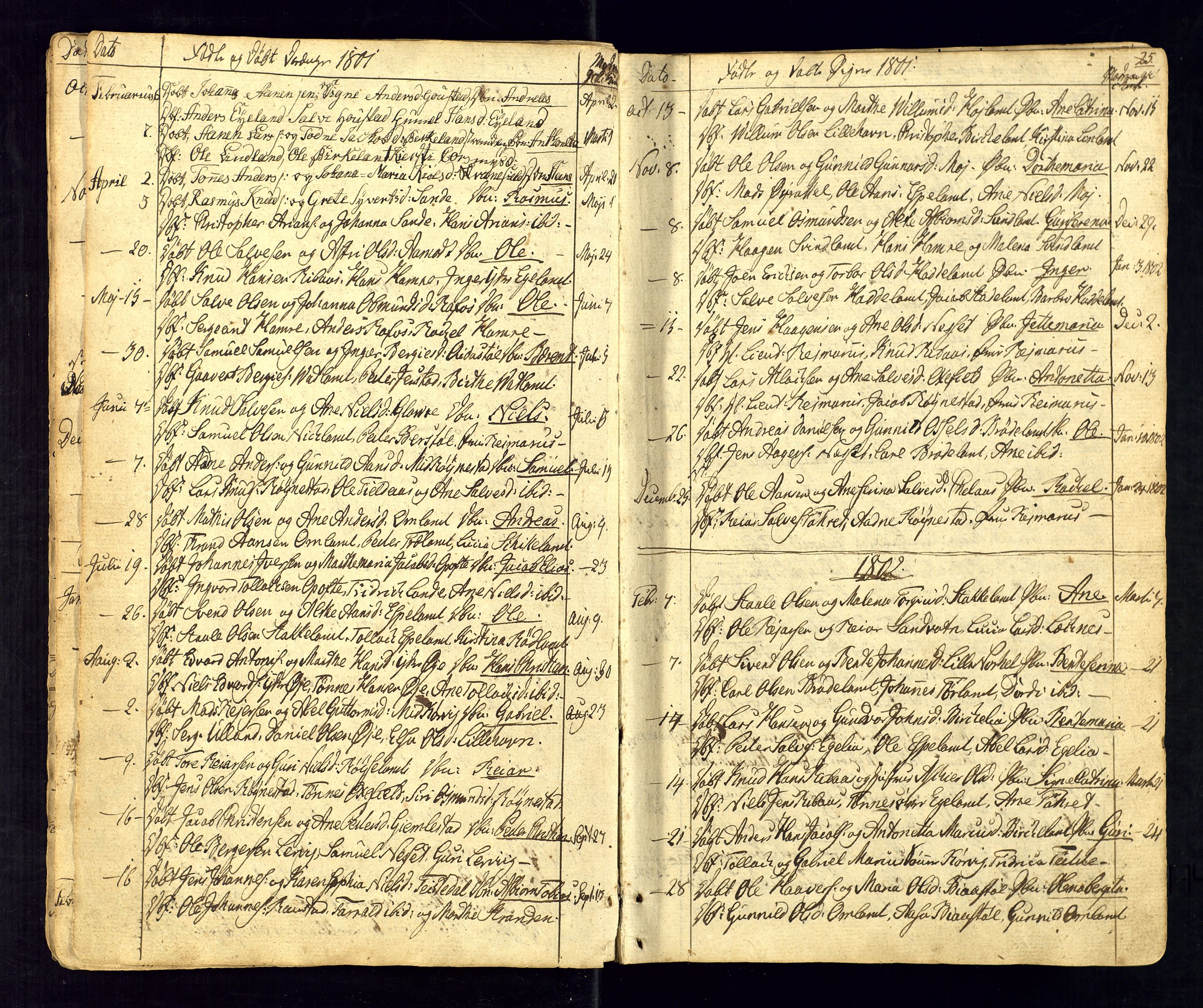 Kvinesdal sokneprestkontor, AV/SAK-1111-0026/F/Fa/Fab/L0002: Parish register (official) no. A 2, 1789-1815, p. 25