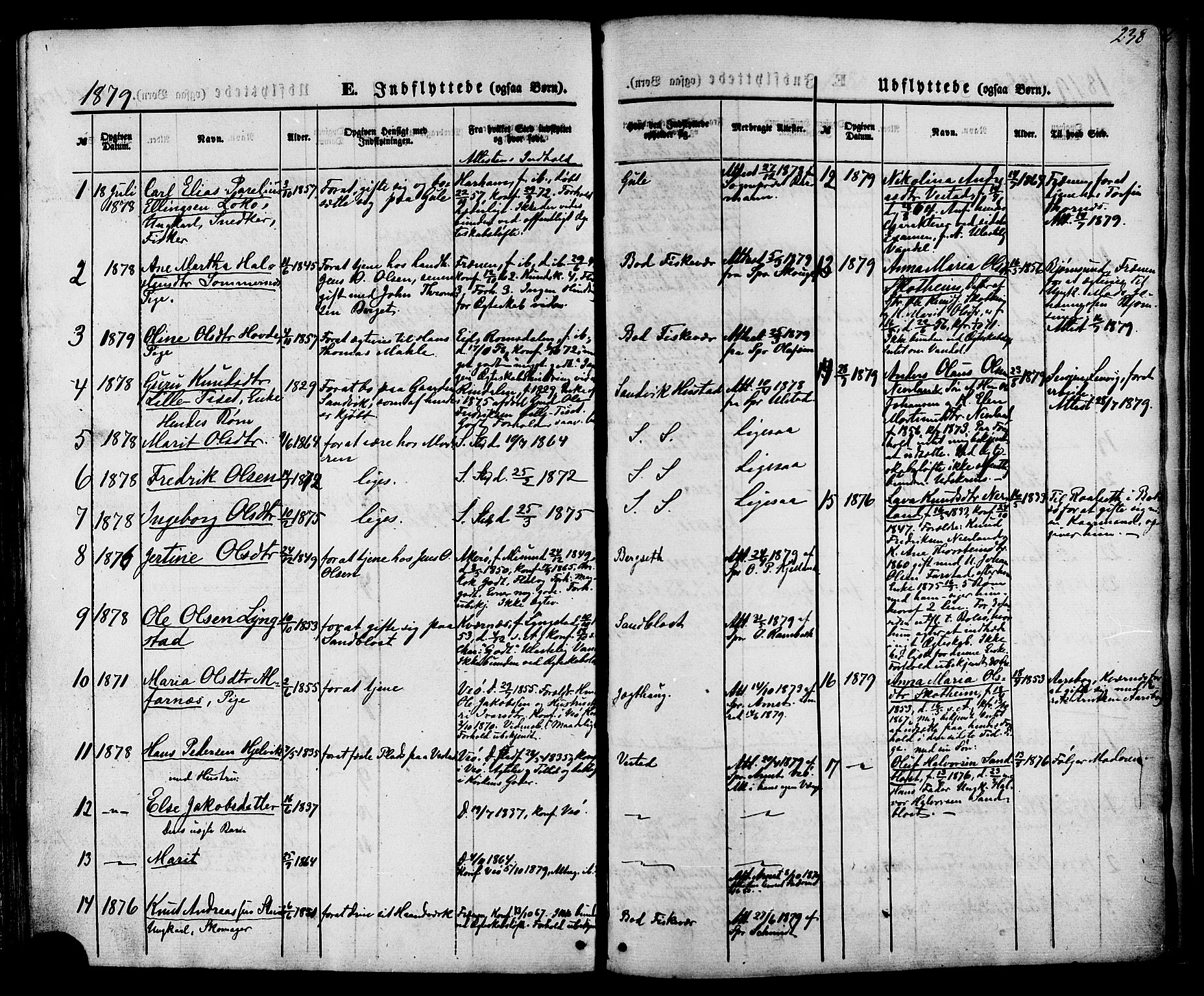 Ministerialprotokoller, klokkerbøker og fødselsregistre - Møre og Romsdal, SAT/A-1454/566/L0768: Parish register (official) no. 566A07, 1869-1881, p. 238