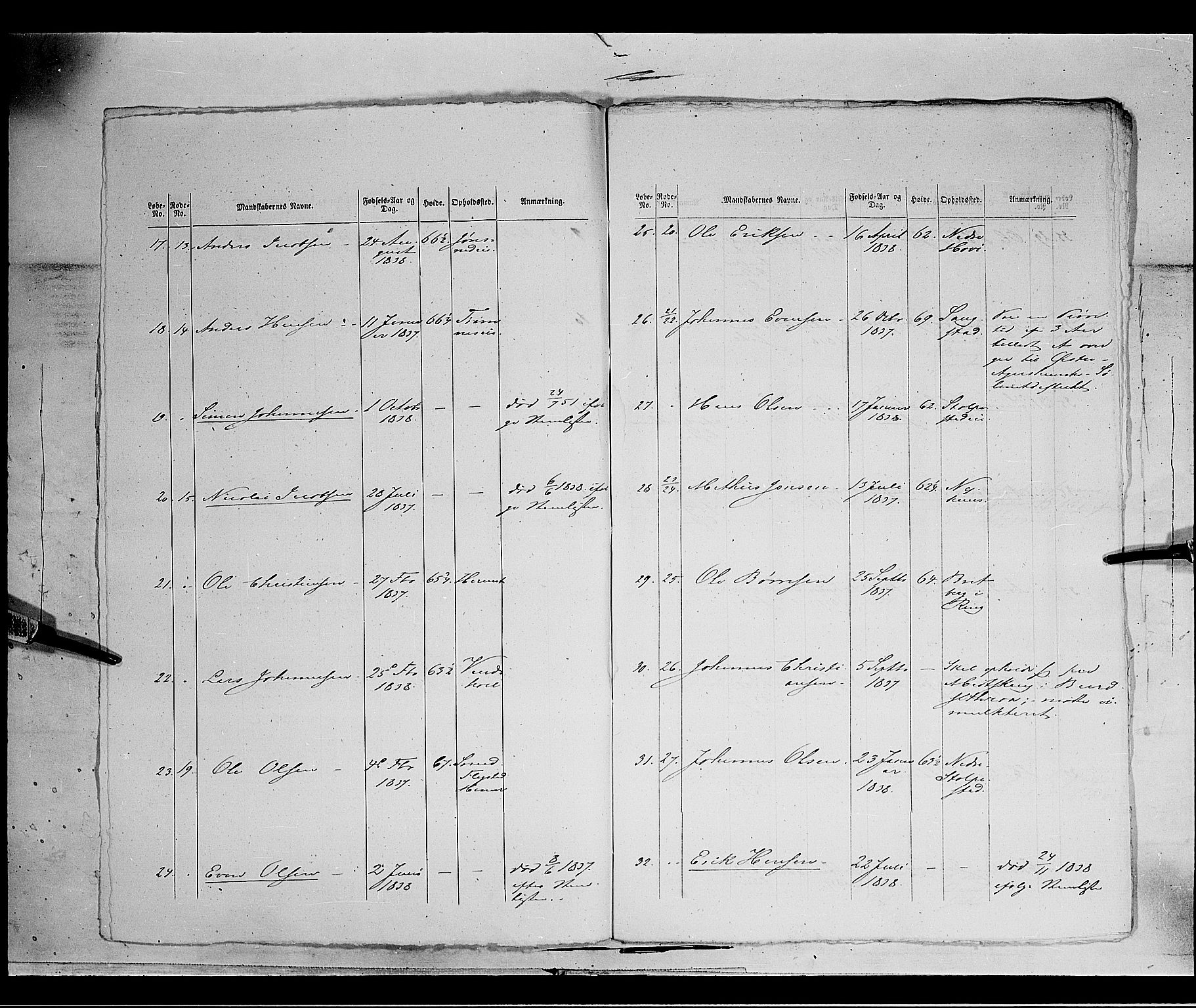 Fylkesmannen i Oppland, SAH/FYO-002/1/K/Ka/L1156: Hedemarken nasjonale musketérkorps, 1818-1860, p. 6877