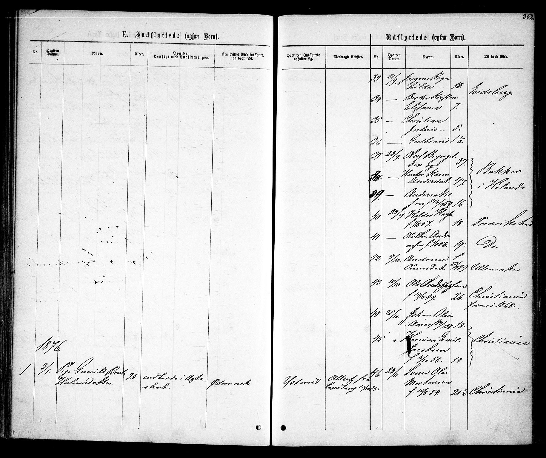 Rødenes prestekontor Kirkebøker, AV/SAO-A-2005/F/Fa/L0008: Parish register (official) no. I 8, 1869-1879, p. 352