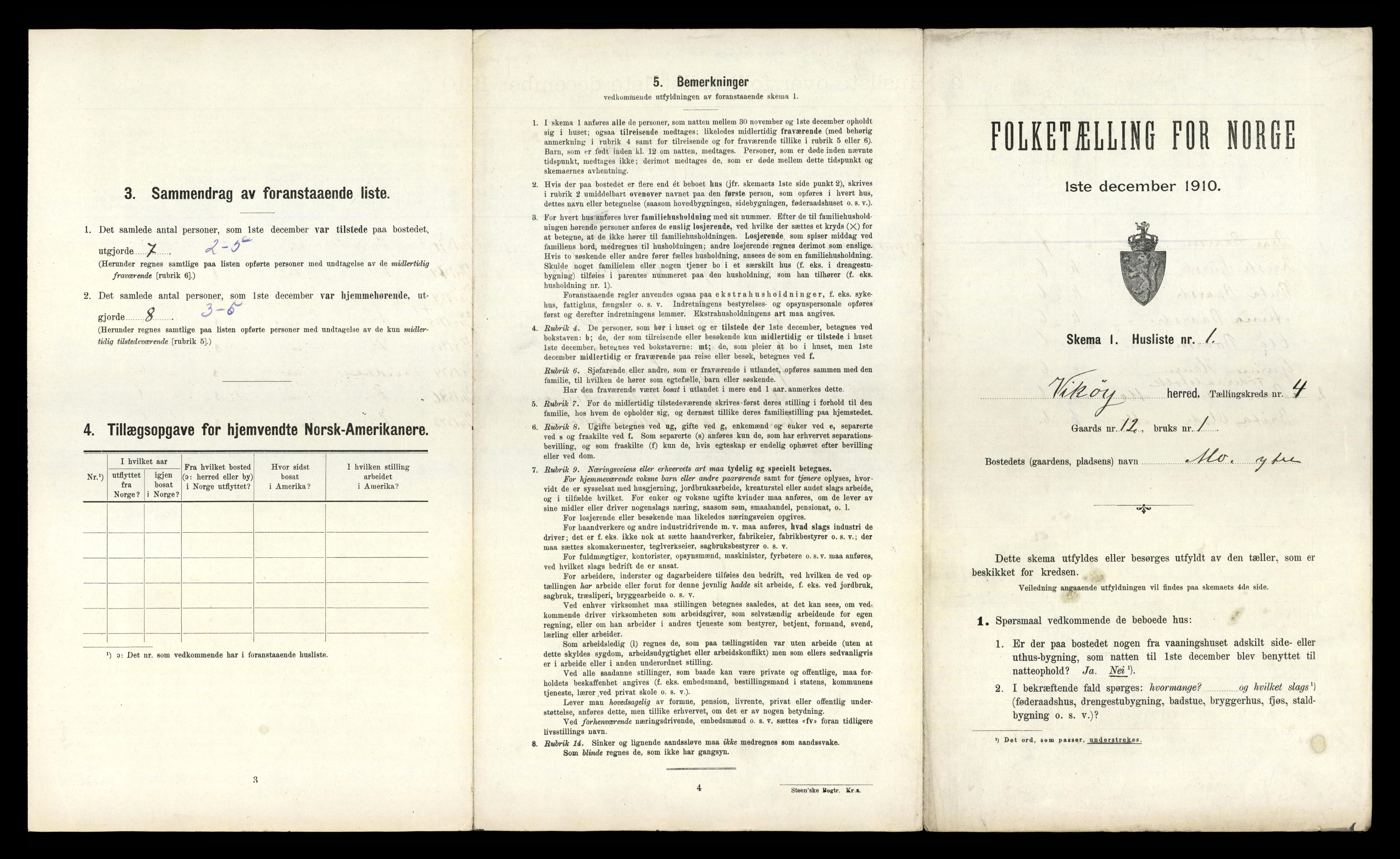 RA, 1910 census for Kvam, 1910, p. 303