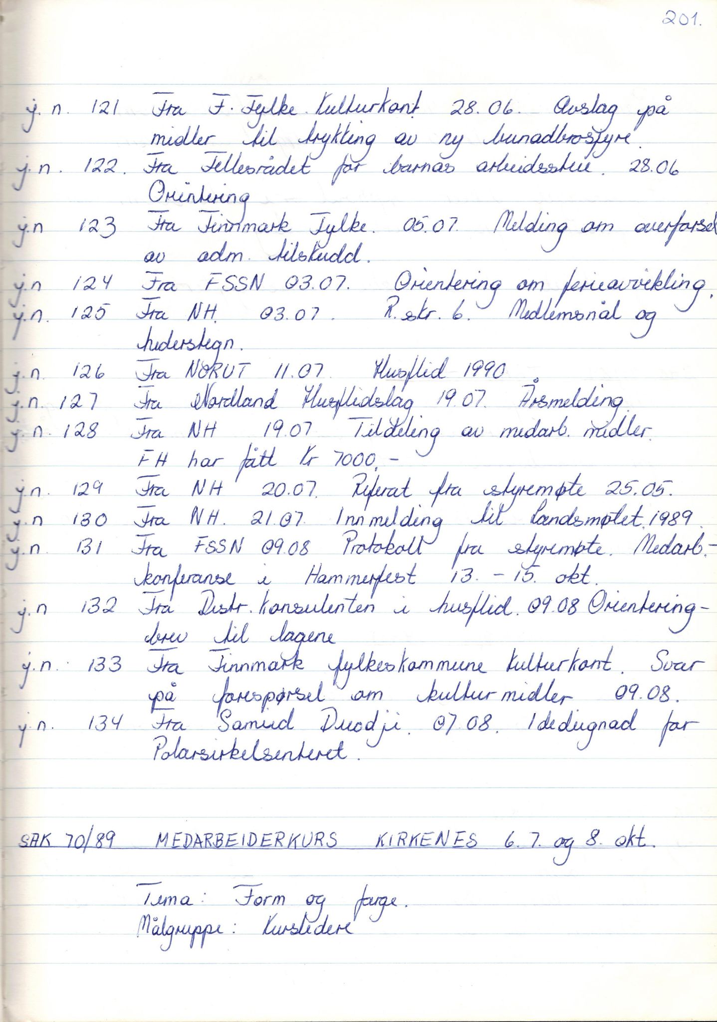 Finnmark Husflidslag, FMFB/A-1134/A/L0003: Møtebok, 1983-1994, p. 288